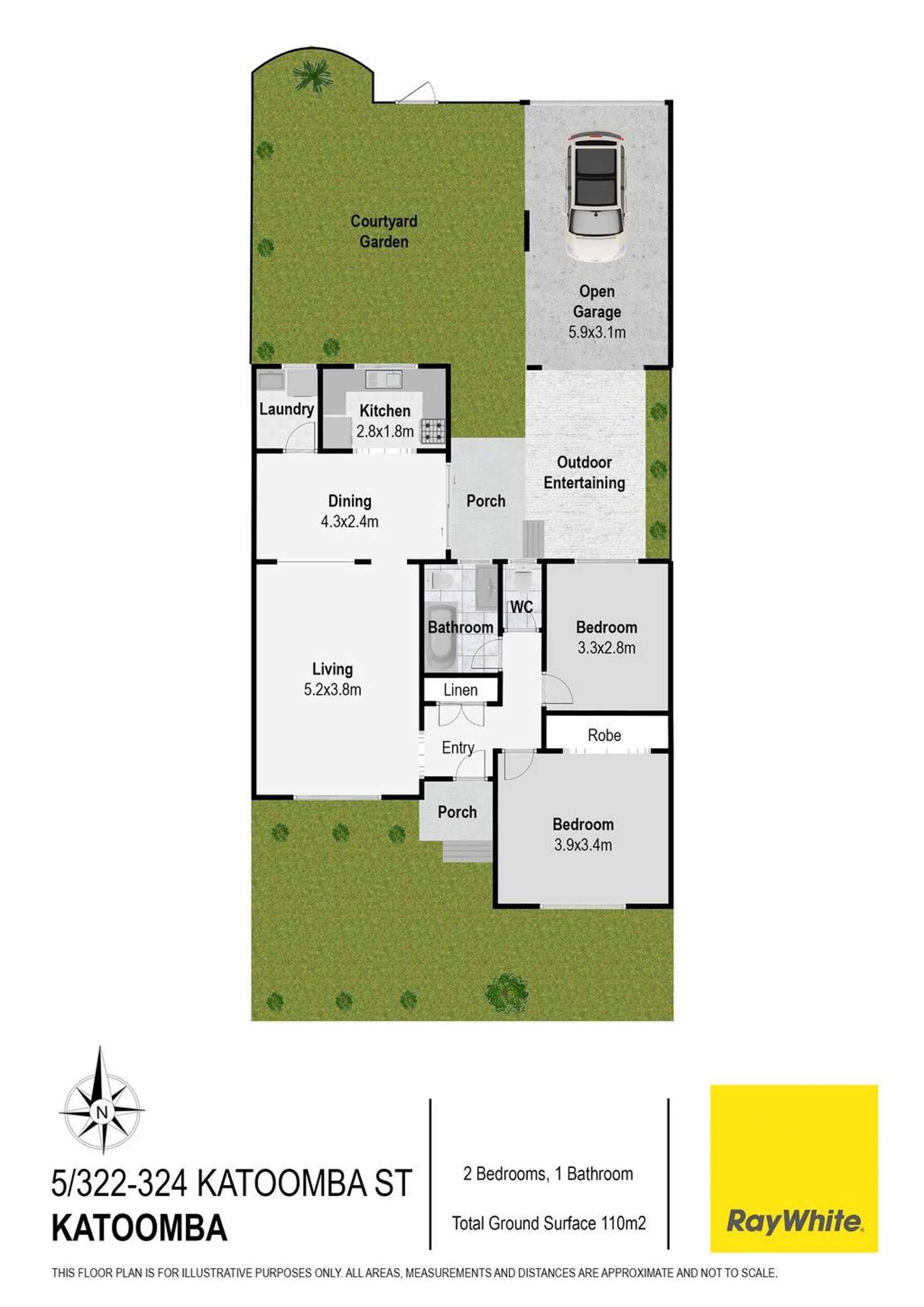 Floorplan of Homely townhouse listing, 5/322-324 Katoomba Street, Katoomba NSW 2780
