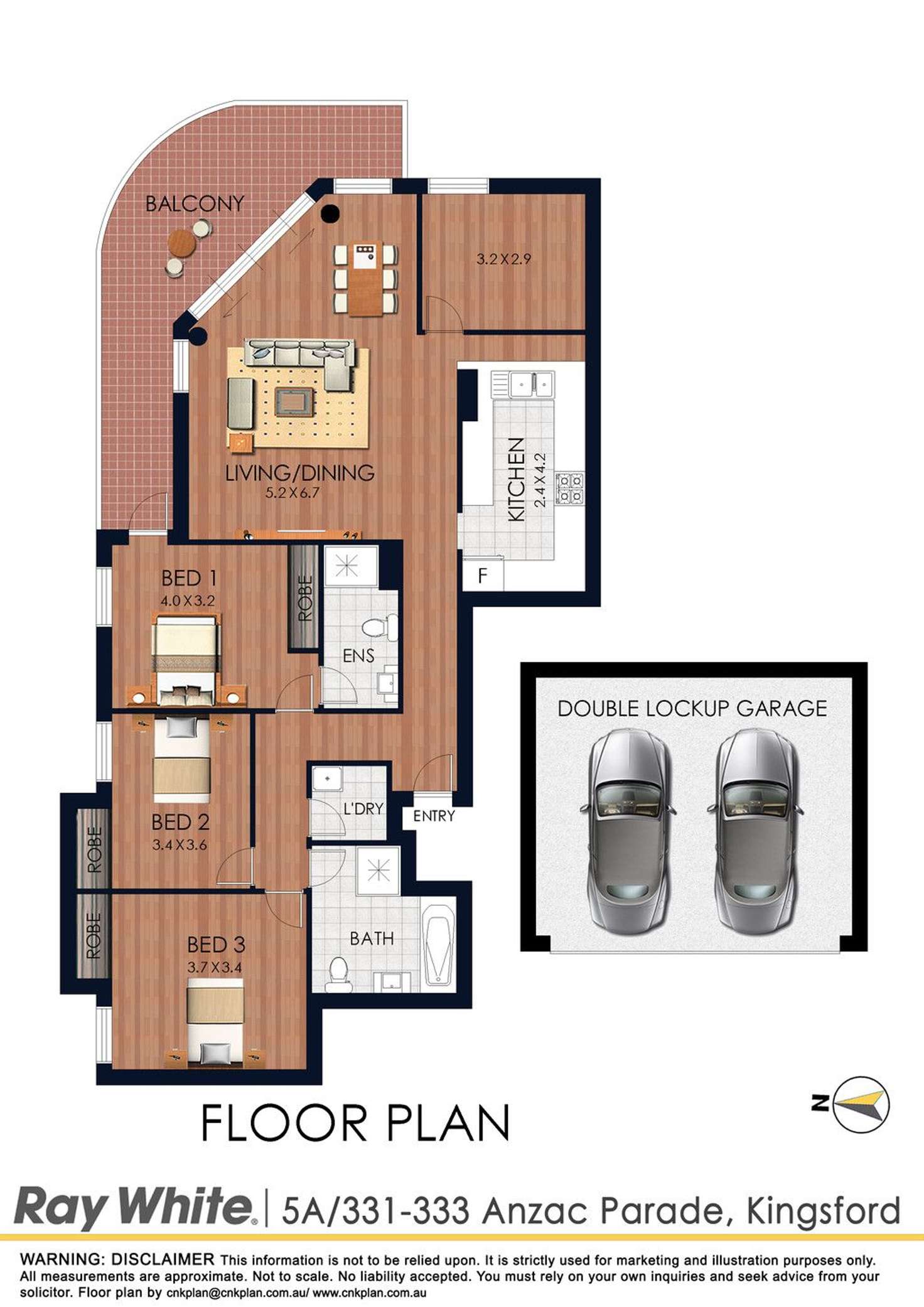 Floorplan of Homely apartment listing, 5a/331-333 Anzac Parade, Kingsford NSW 2032