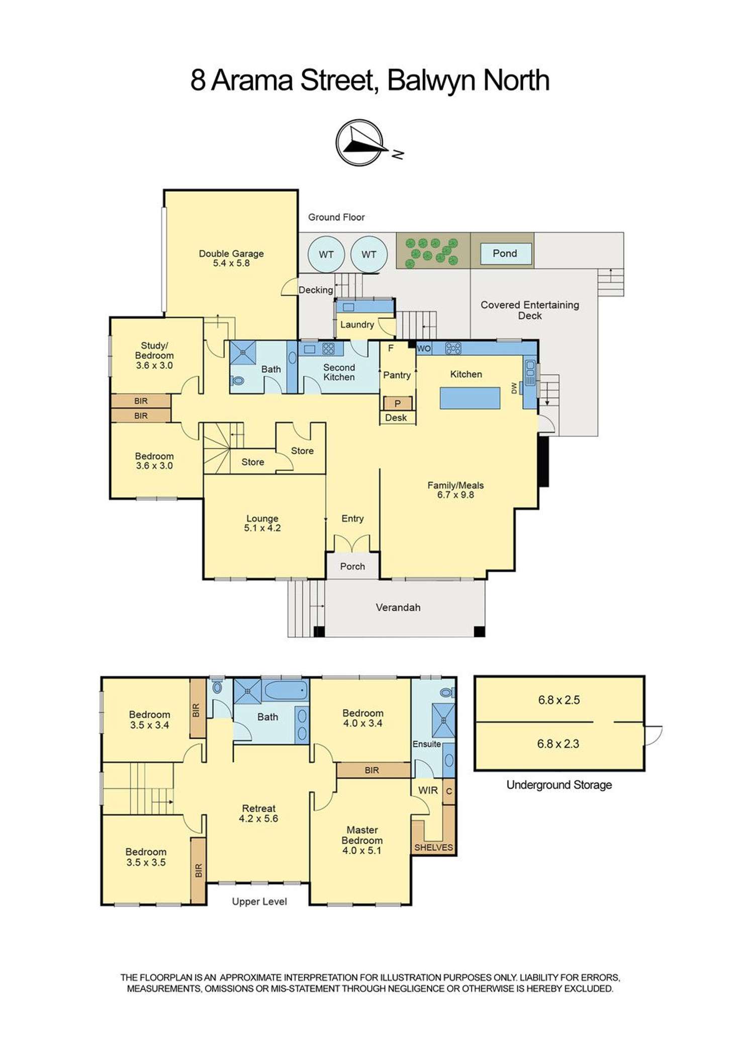 Floorplan of Homely house listing, 8 Arama Street, Balwyn North VIC 3104