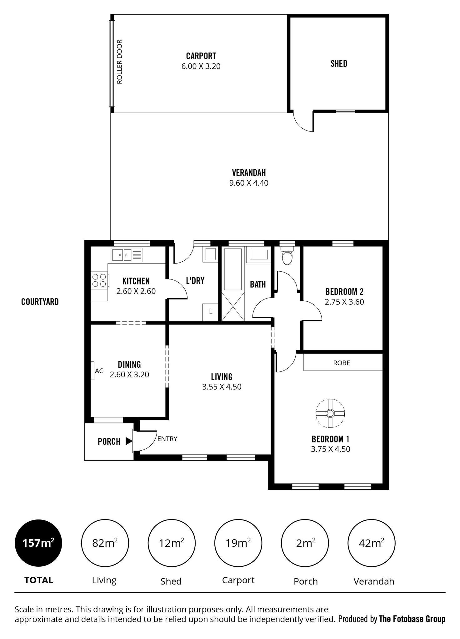 Floorplan of Homely unit listing, Unit 1/12 Morias Place, Pennington SA 5013