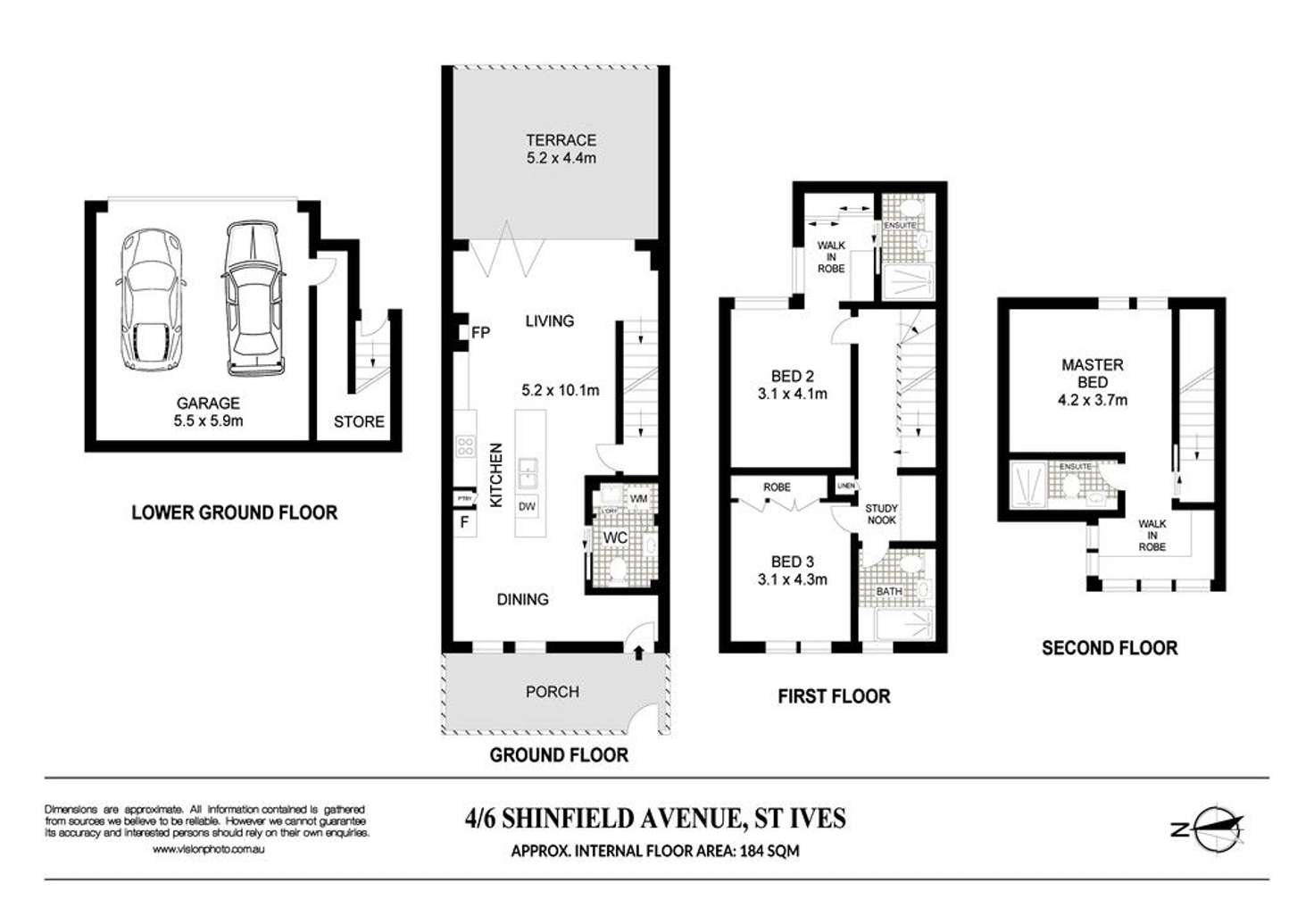 Floorplan of Homely townhouse listing, 4/6 Shinfield Avenue, St Ives NSW 2075