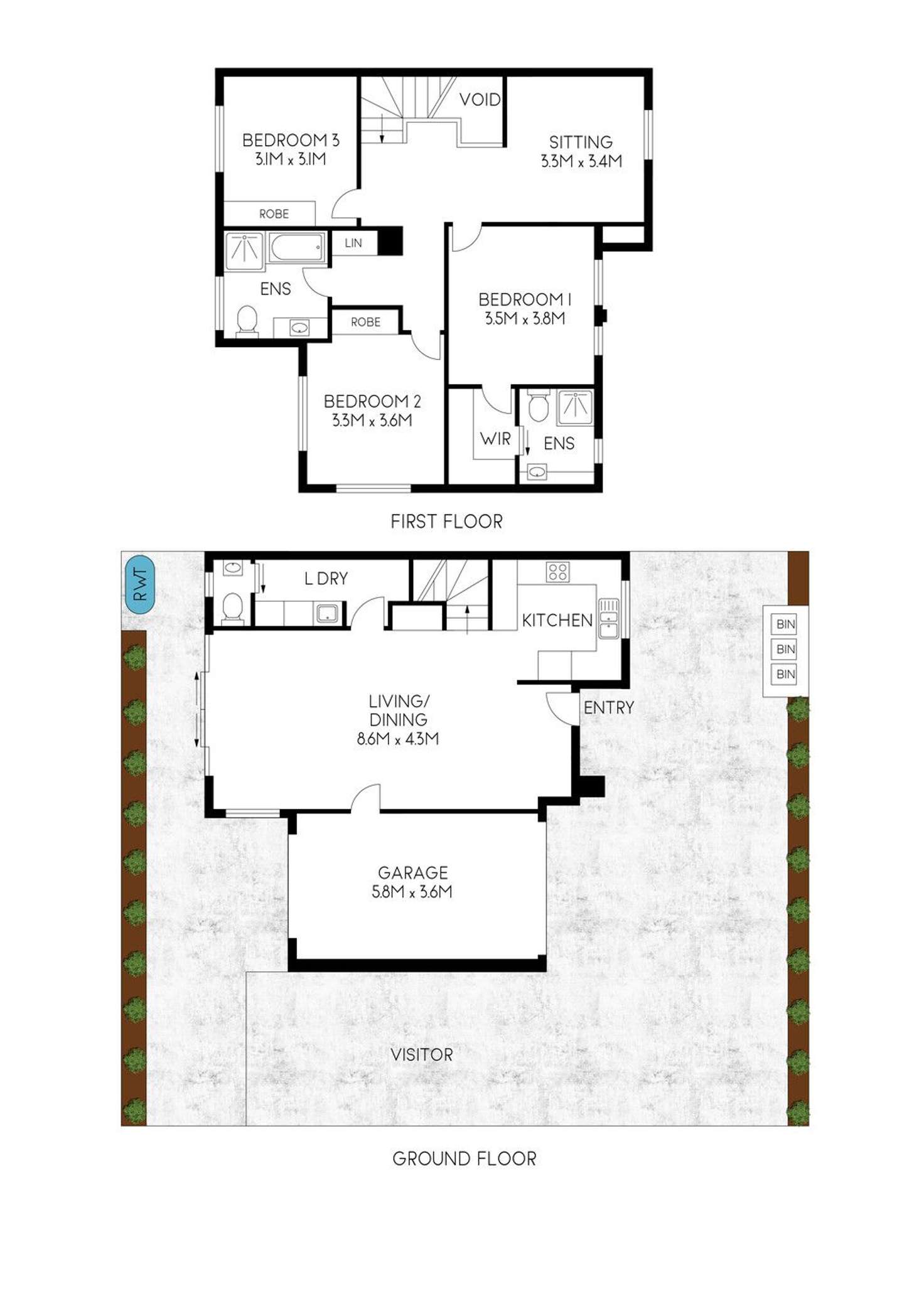 Floorplan of Homely townhouse listing, 5/118 Hawker Street, Ridleyton SA 5008