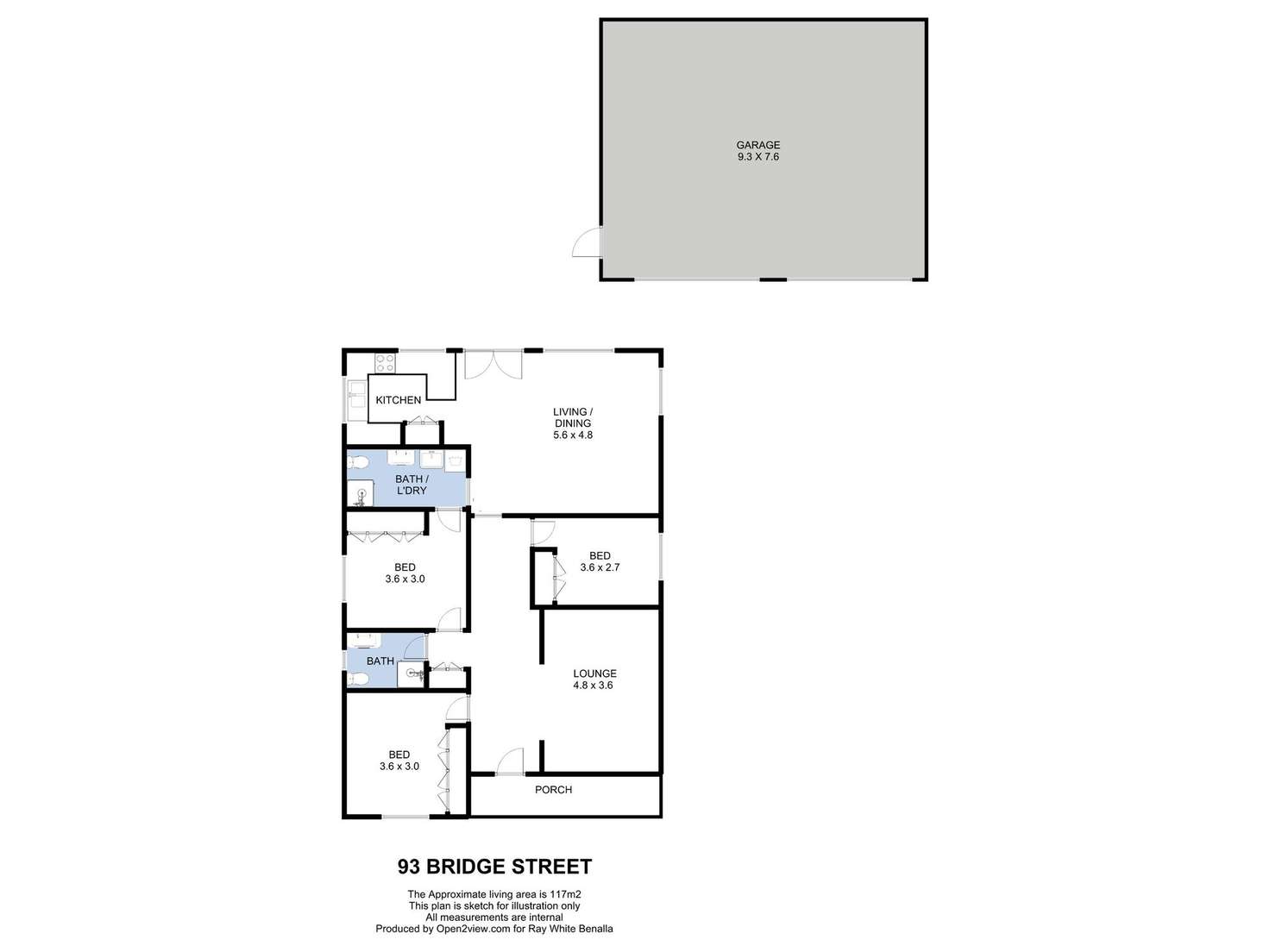 Floorplan of Homely house listing, 93 Bridge Street, Benalla VIC 3672