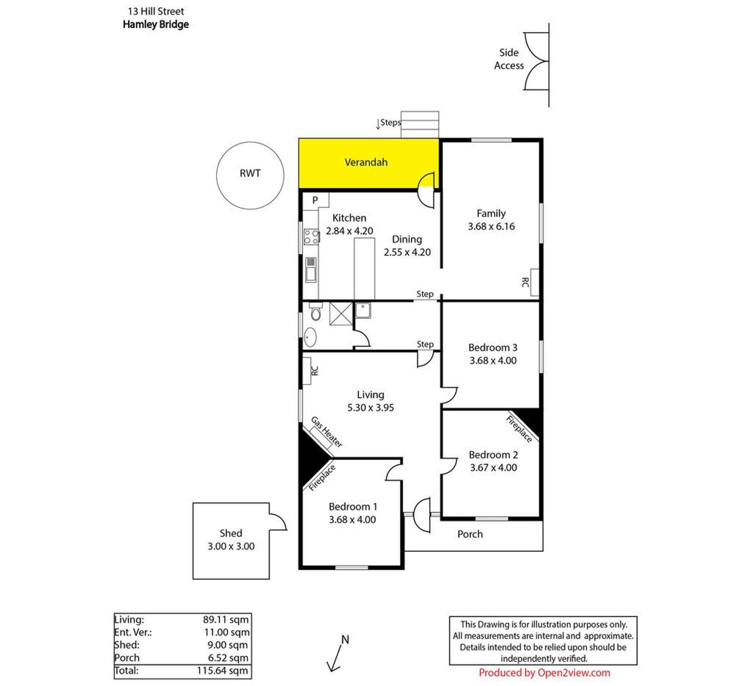 Floorplan of Homely house listing, 13 Hill Street, Hamley Bridge SA 5401