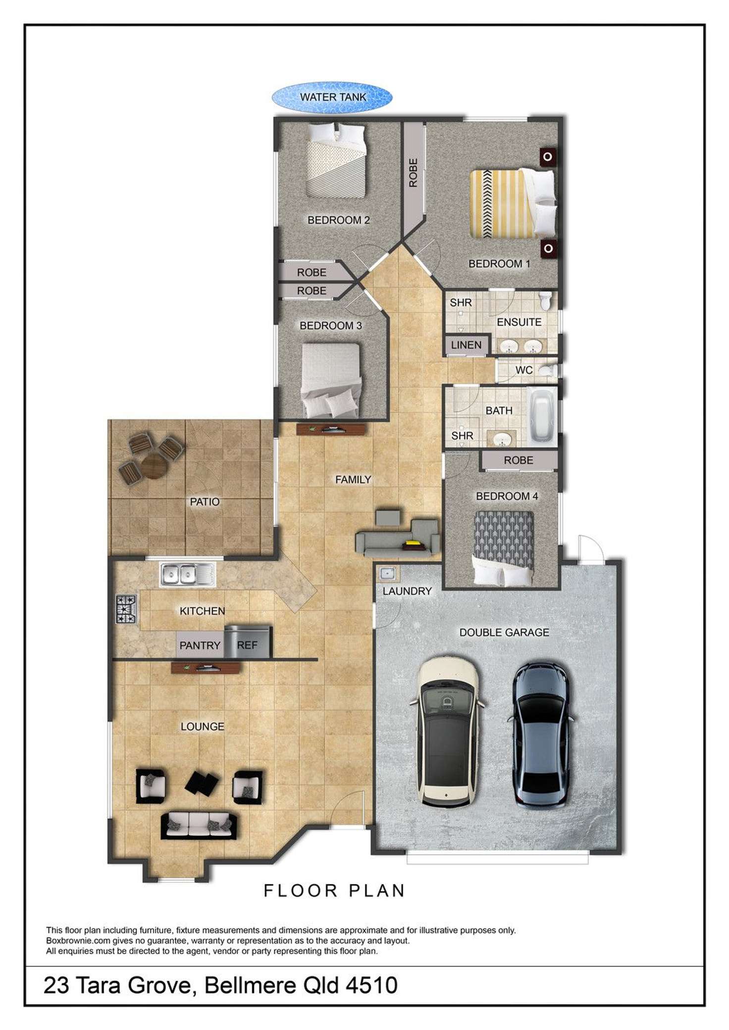 Floorplan of Homely house listing, 23 Tara Grove, Bellmere QLD 4510