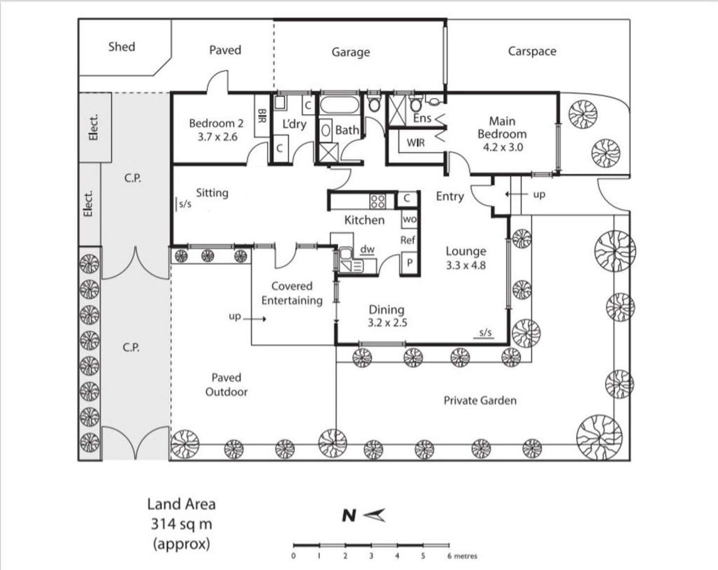 Floorplan of Homely unit listing, 1/32 New Street, Hampton VIC 3188