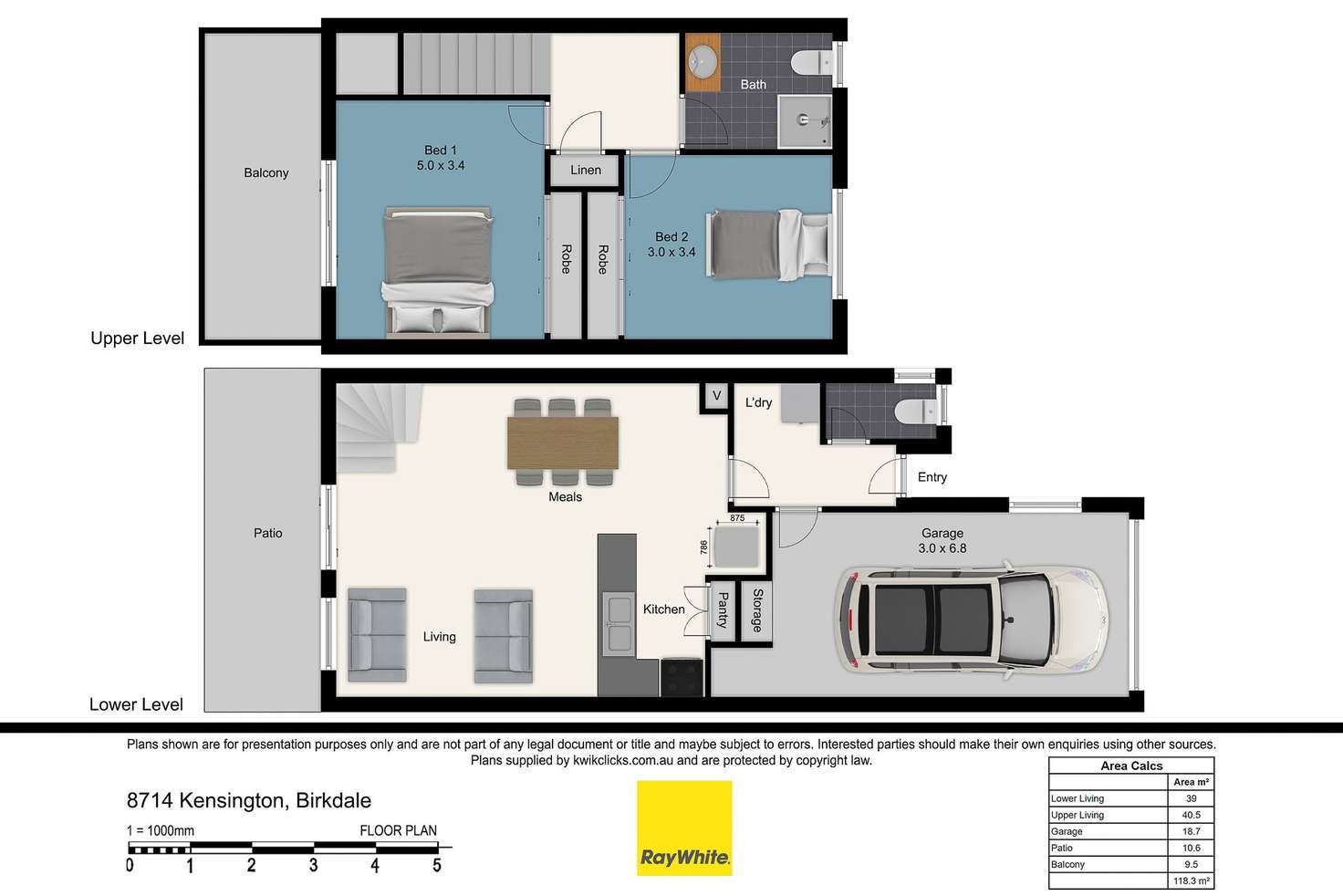 Floorplan of Homely townhouse listing, 87/14 Kensington Place, Birkdale QLD 4159