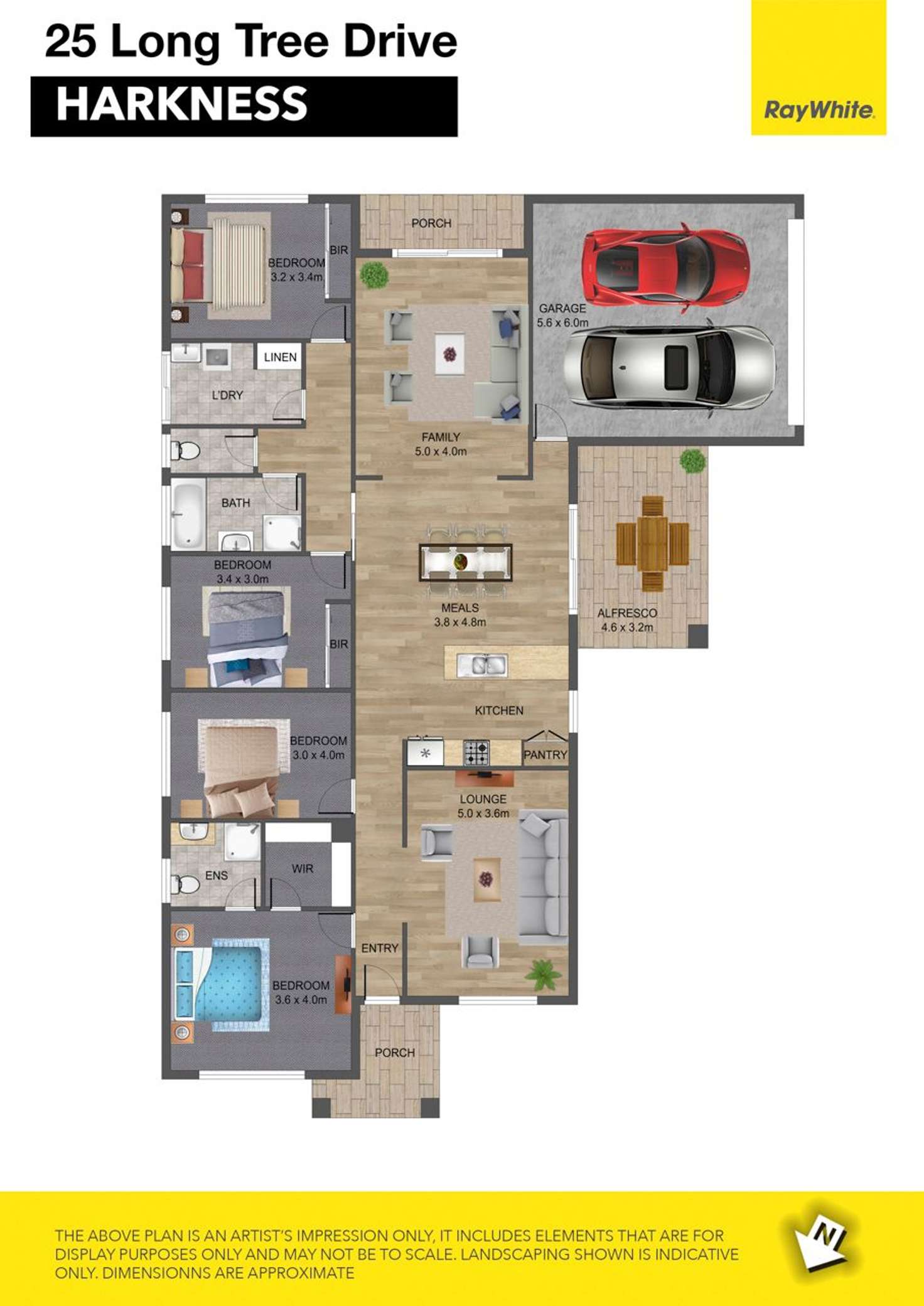 Floorplan of Homely house listing, 25 Long Tree Drive, Harkness VIC 3337
