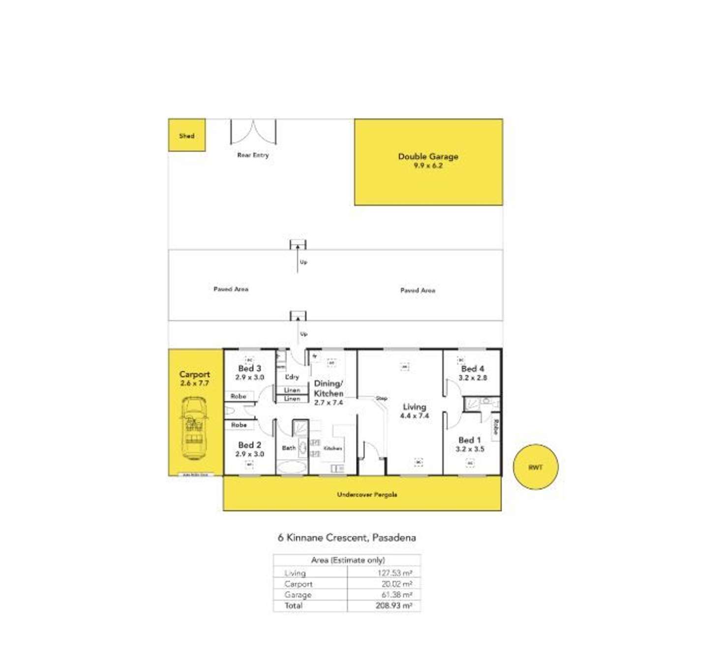Floorplan of Homely house listing, 6 Kinnane Crescent, Pasadena SA 5042