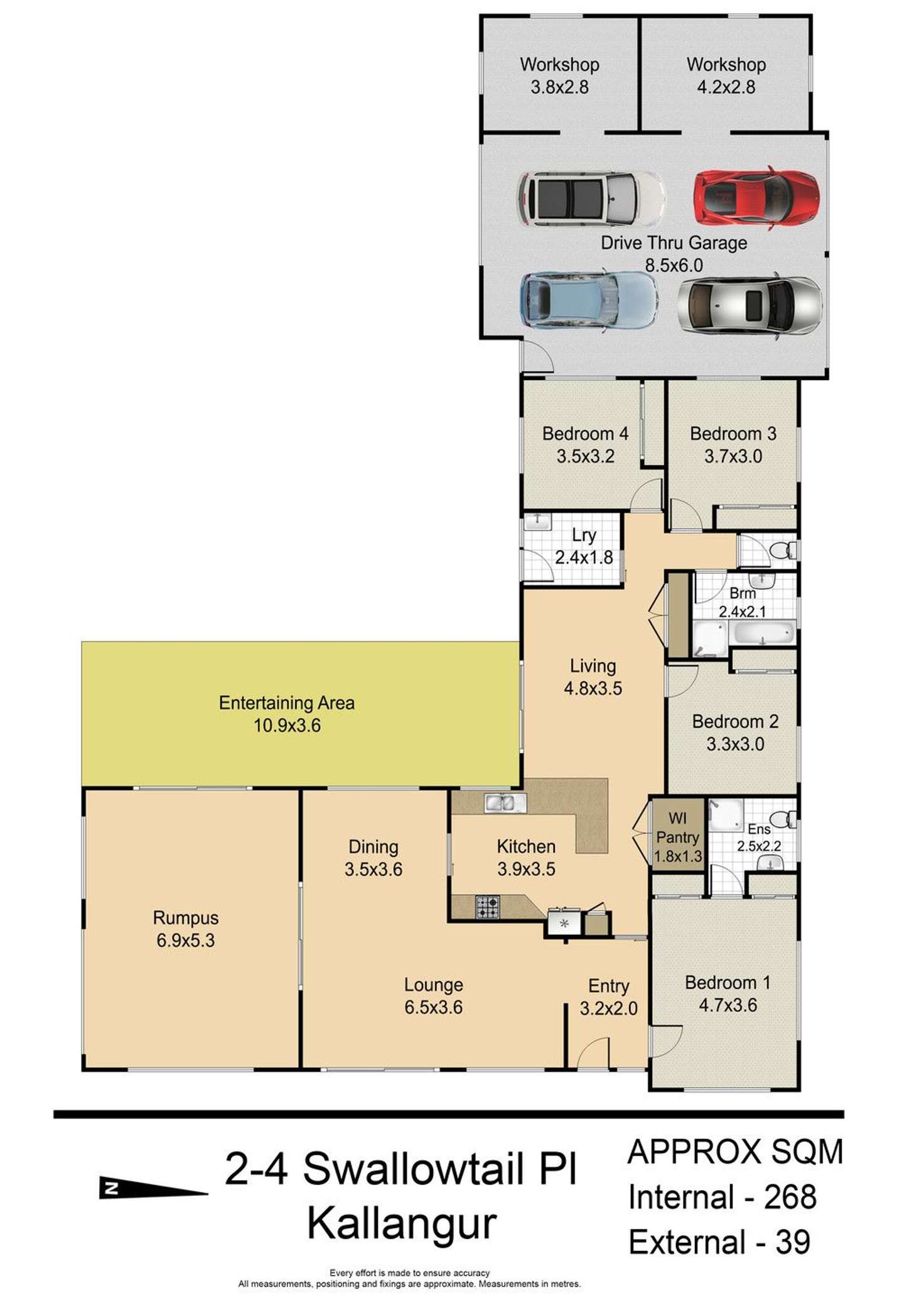 Floorplan of Homely house listing, 2 - 4 Swallowtail Place, Kallangur QLD 4503