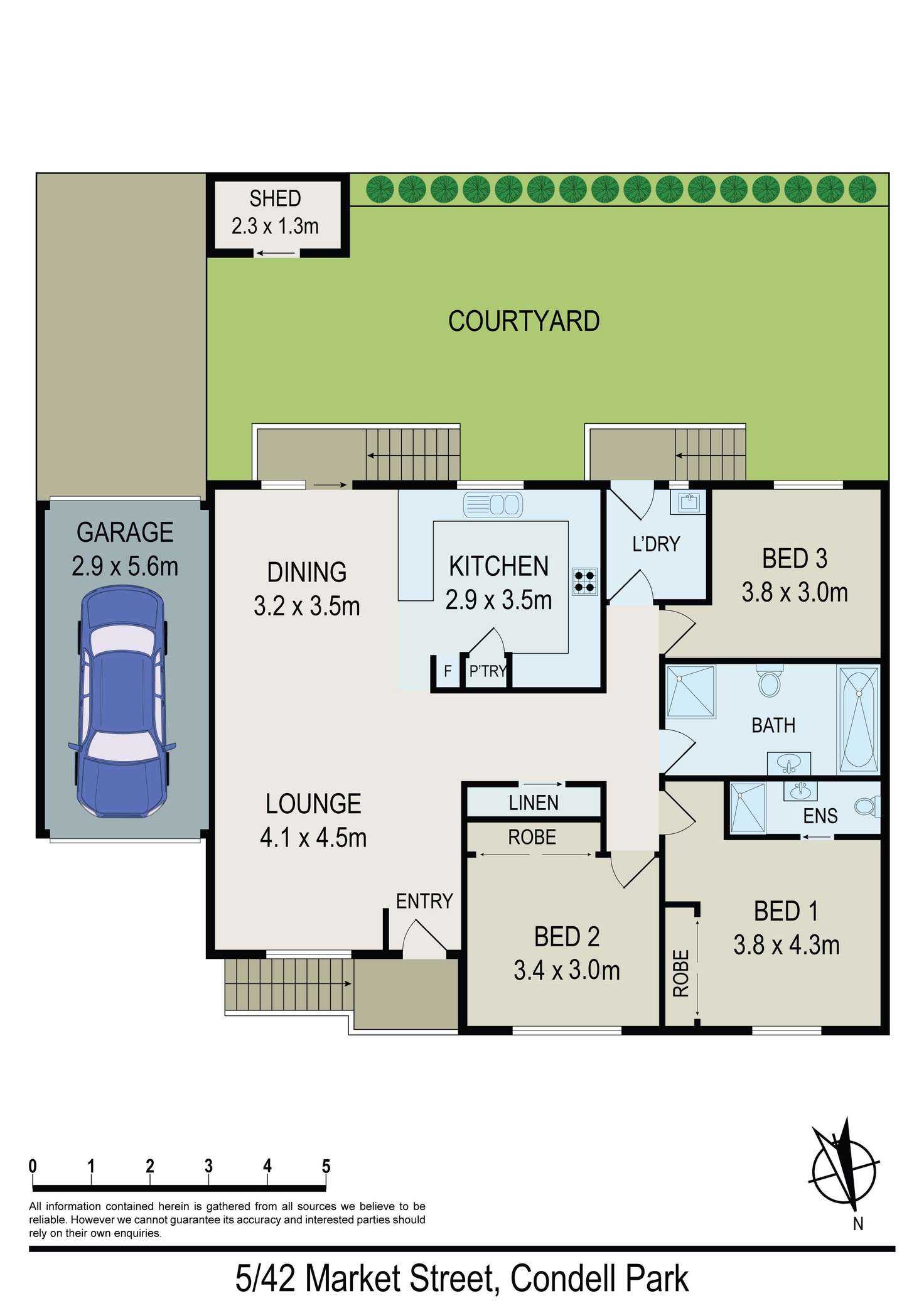 Floorplan of Homely villa listing, 5/42 Market Street, Condell Park NSW 2200