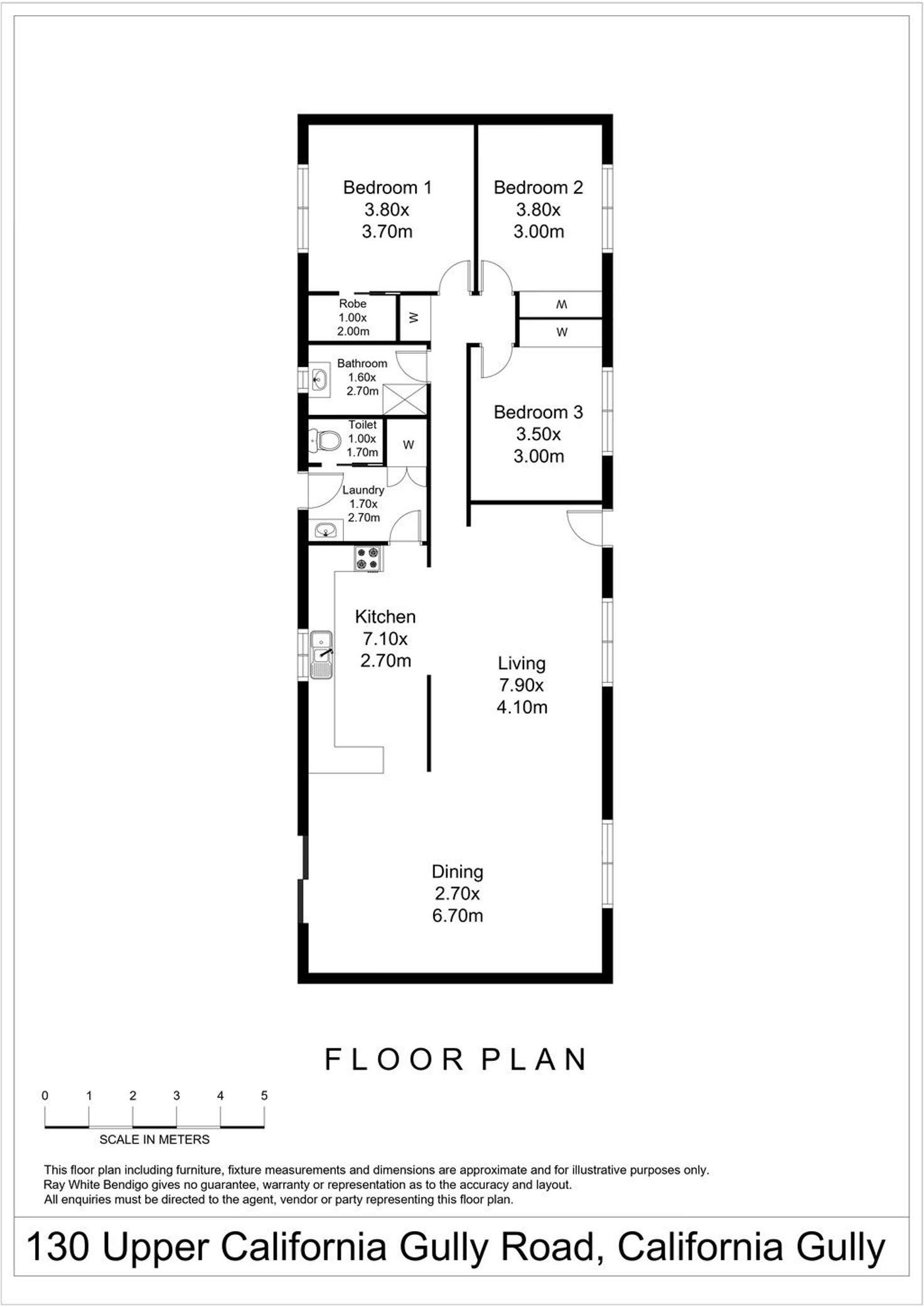 Floorplan of Homely house listing, 130 Upper California Road, California Gully VIC 3556