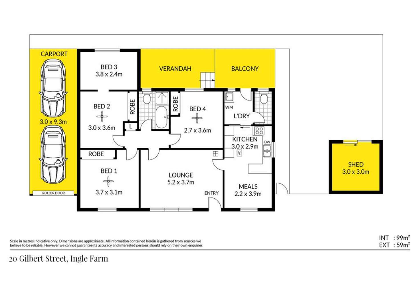 Floorplan of Homely house listing, 20 Gilbert Street, Ingle Farm SA 5098