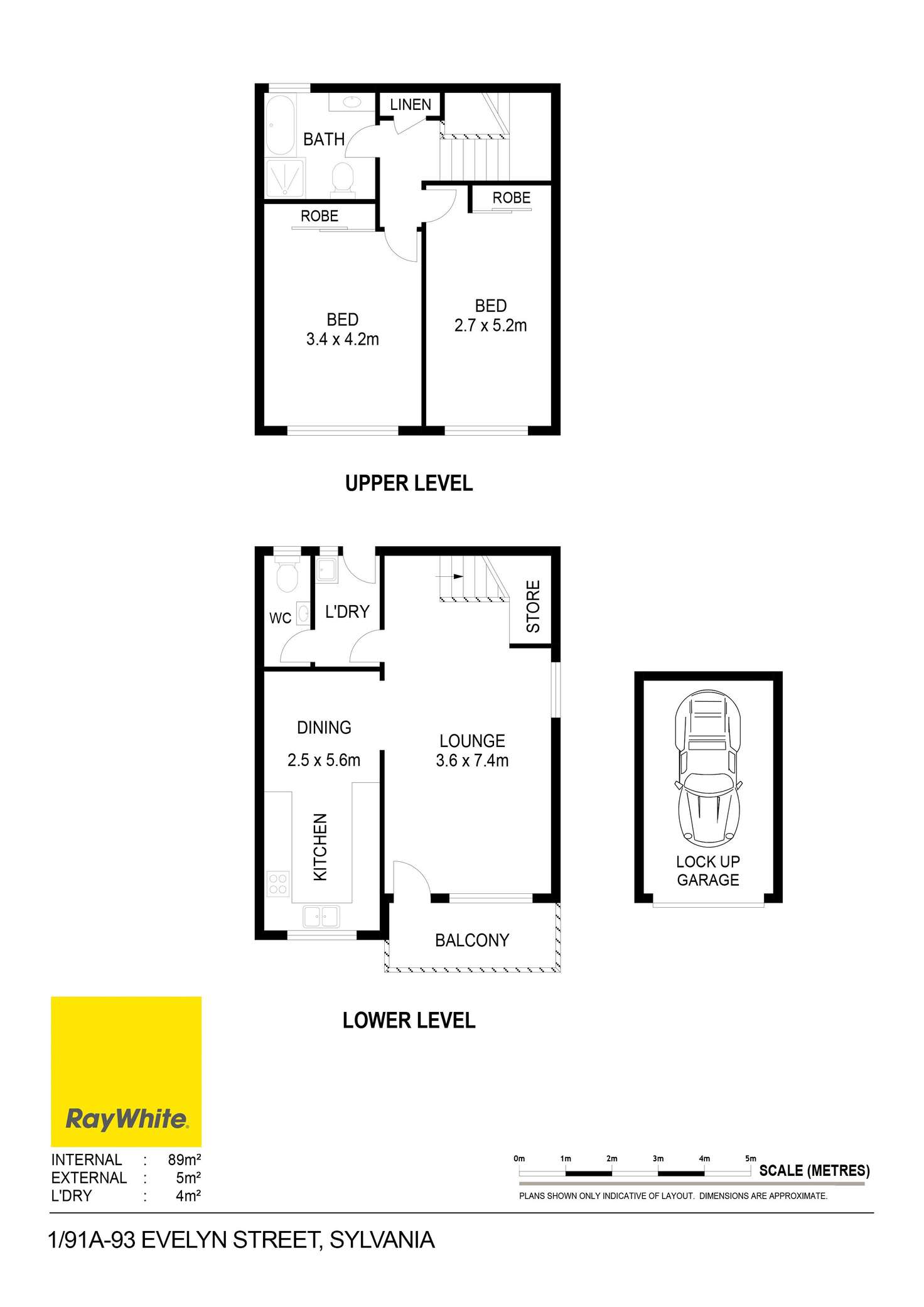 Floorplan of Homely apartment listing, 1/91A-93 Evelyn Street, Sylvania NSW 2224