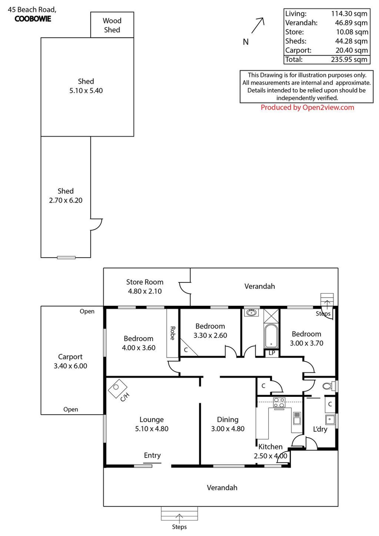Floorplan of Homely house listing, 45 Beach Road, Coobowie SA 5583