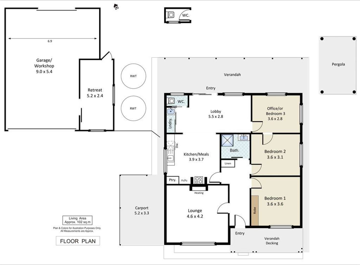 Floorplan of Homely house listing, 42 Etiwanda Street, Renmark SA 5341