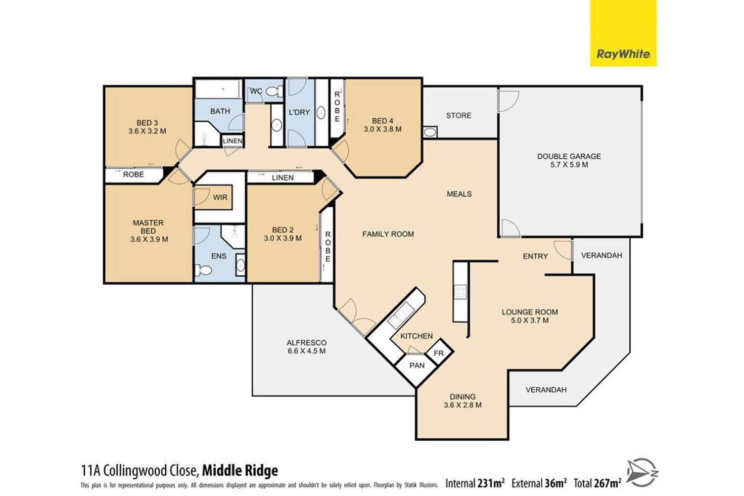 Floorplan of Homely house listing, 11a Collingwood Close, Middle Ridge QLD 4350