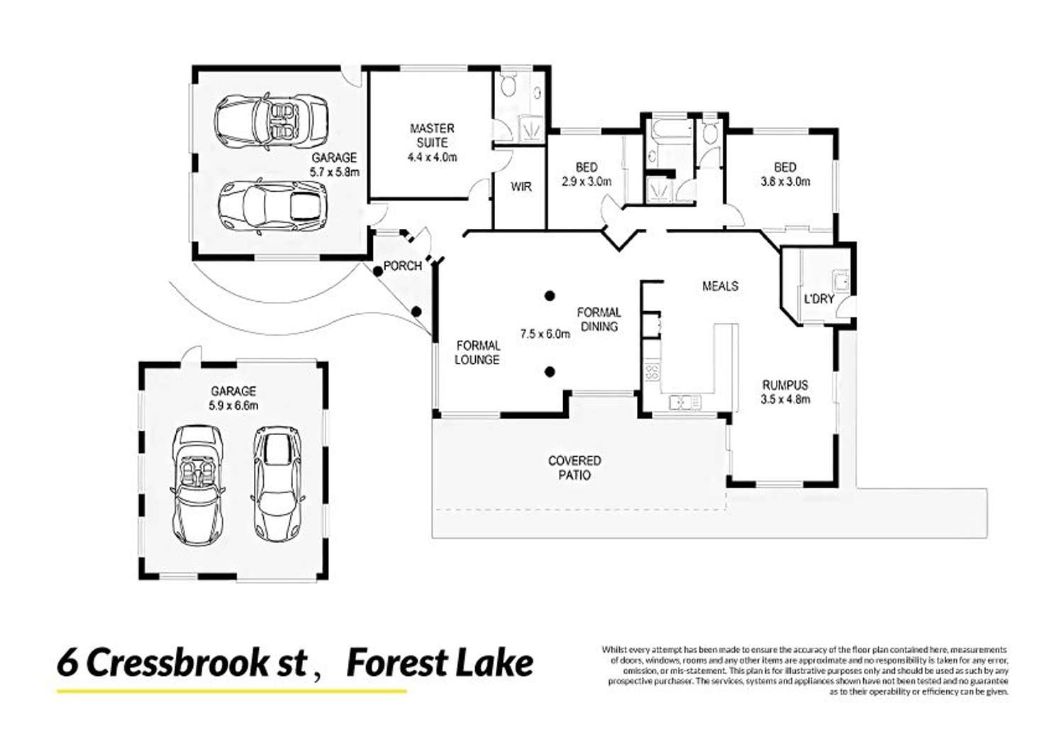 Floorplan of Homely house listing, 6 Cressbrook Street, Forest Lake QLD 4078