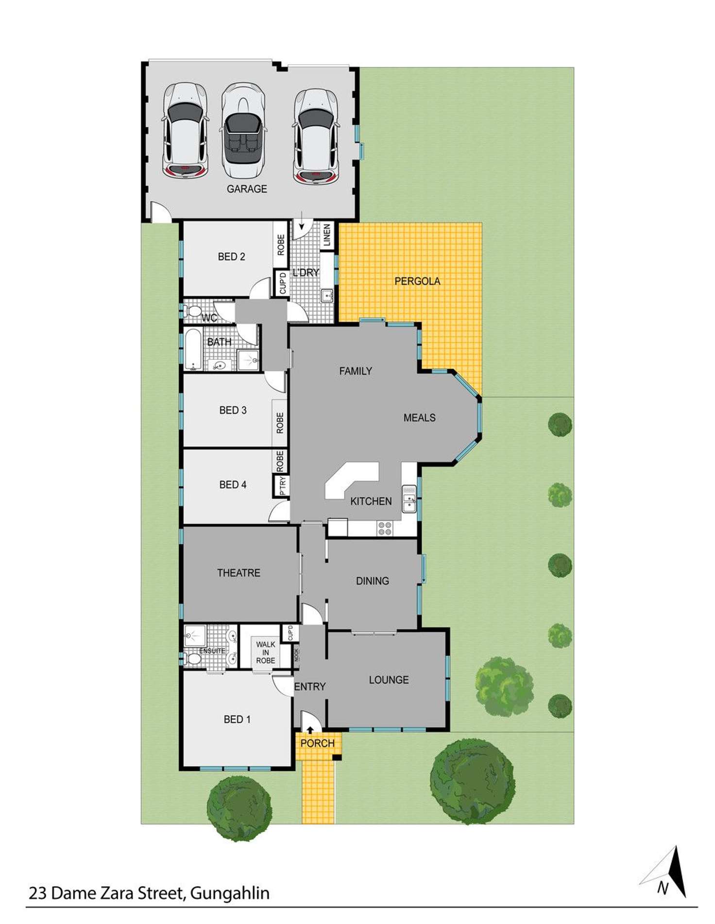 Floorplan of Homely house listing, 23 Dame Zara Street, Gungahlin ACT 2912