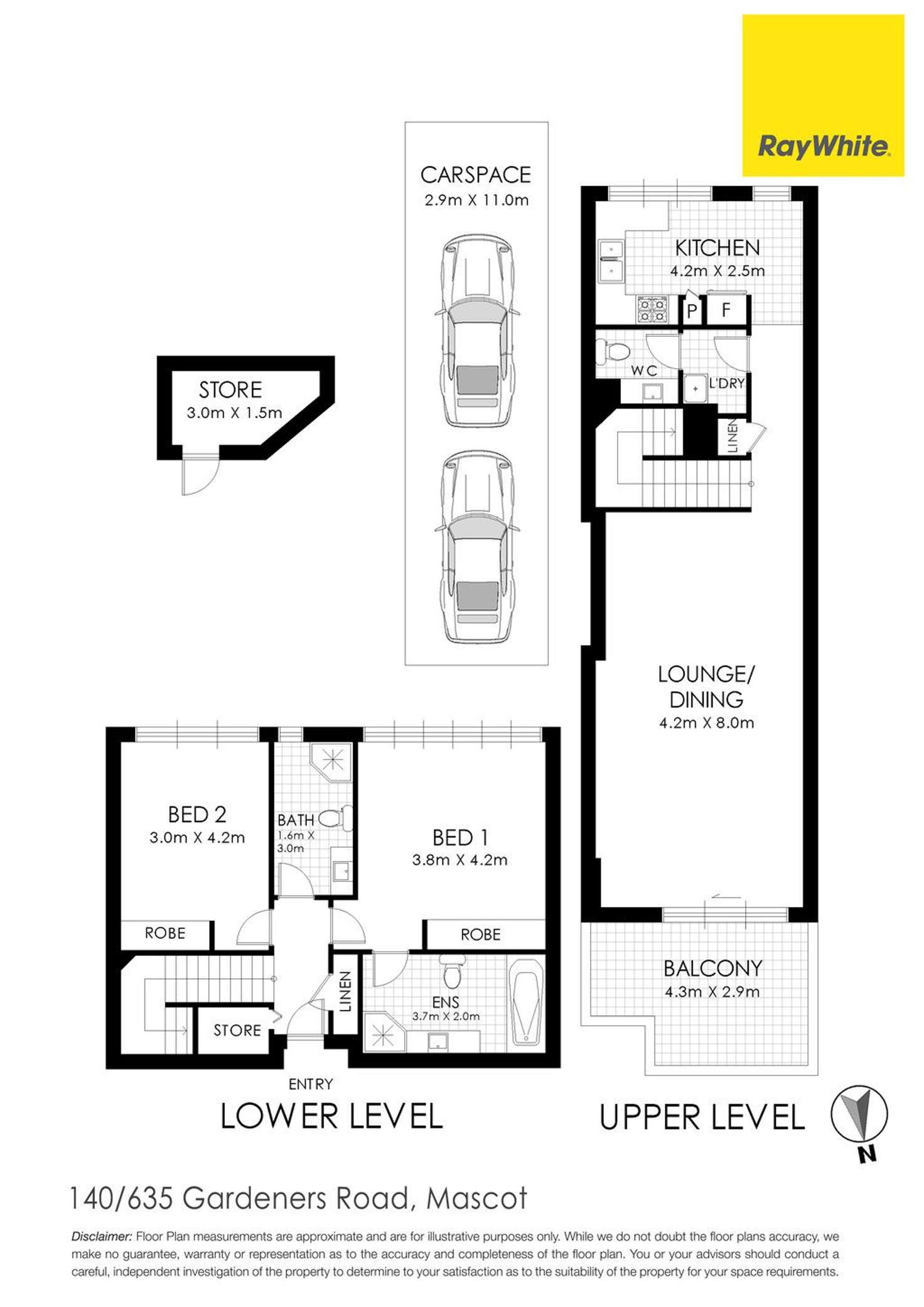 Floorplan of Homely apartment listing, 140/635 Gardeners Road, Mascot NSW 2020