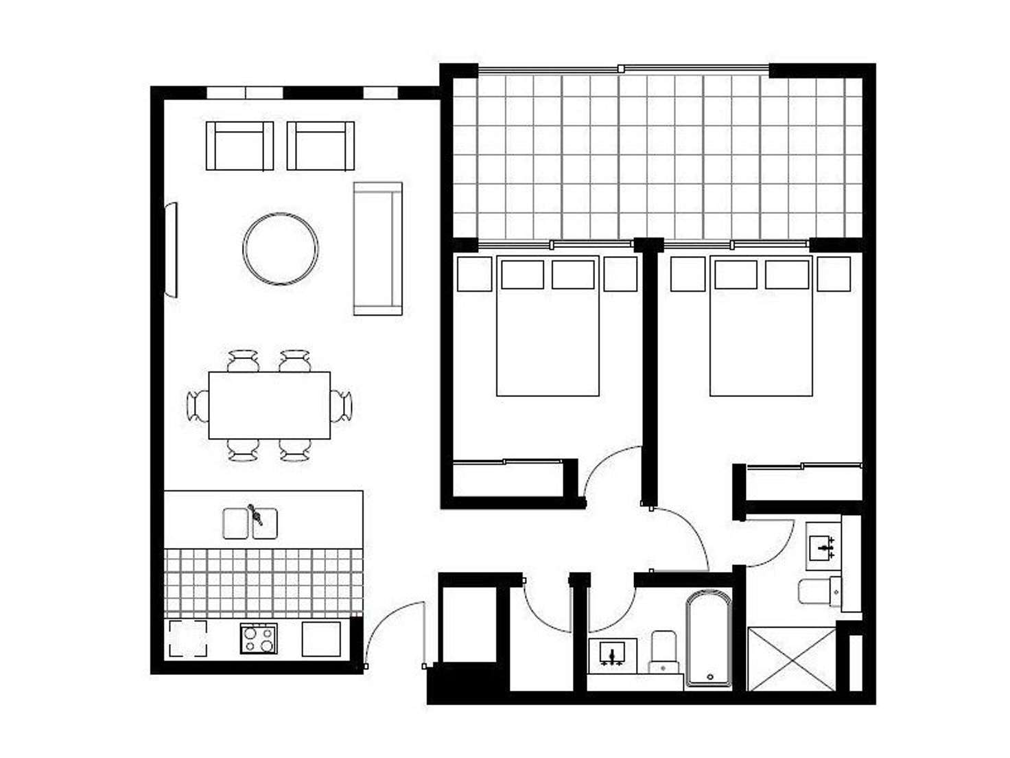 Floorplan of Homely unit listing, 601/14-18 Auburn Street, Wollongong NSW 2500