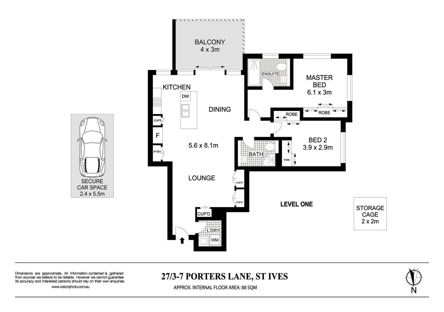Floorplan of Homely apartment listing, 27/3 Porters Lane, St Ives NSW 2075