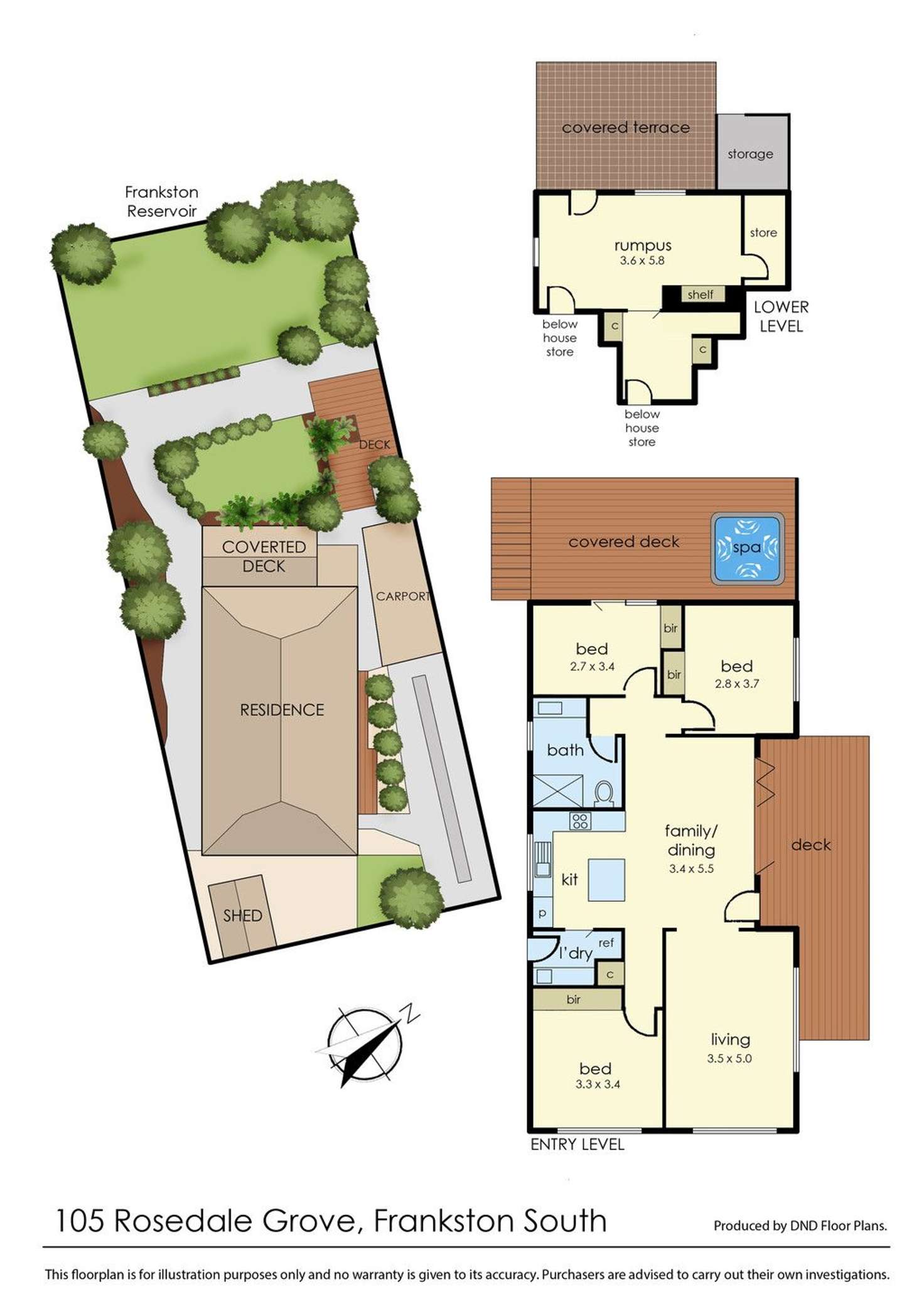 Floorplan of Homely house listing, 105 Rosedale Grove, Frankston South VIC 3199