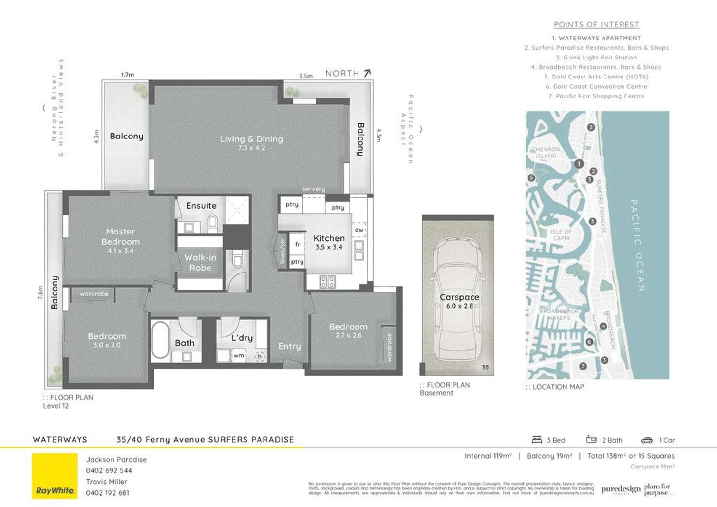 Floorplan of Homely apartment listing, 35/40 Ferny Avenue, Surfers Paradise QLD 4217