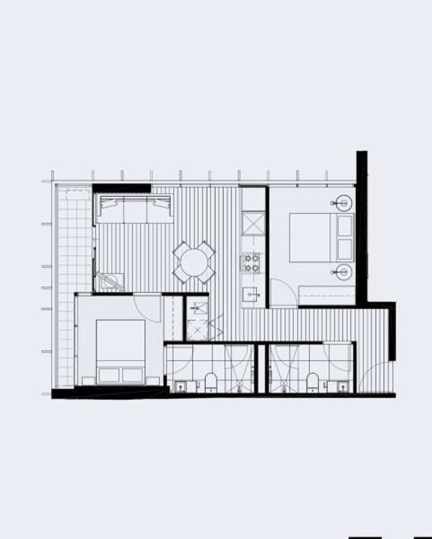 Floorplan of Homely apartment listing, 306/420 Spencer Street, West Melbourne VIC 3003