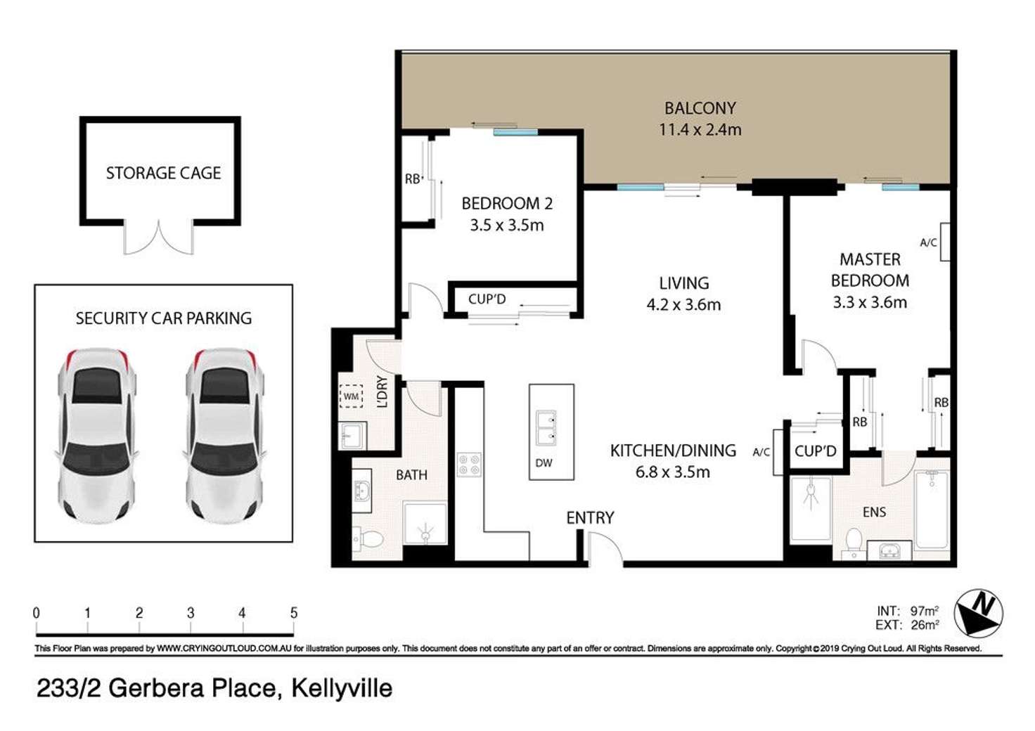 Floorplan of Homely apartment listing, 233/2 Gerbera Place, Kellyville NSW 2155