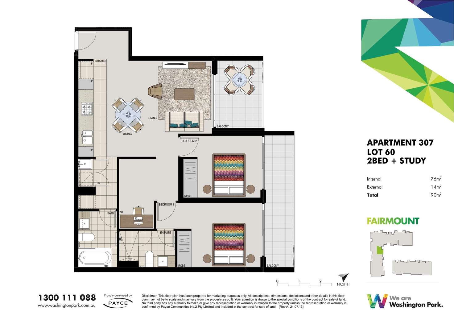 Floorplan of Homely apartment listing, 307/1 Vermont Crescent, Riverwood NSW 2210