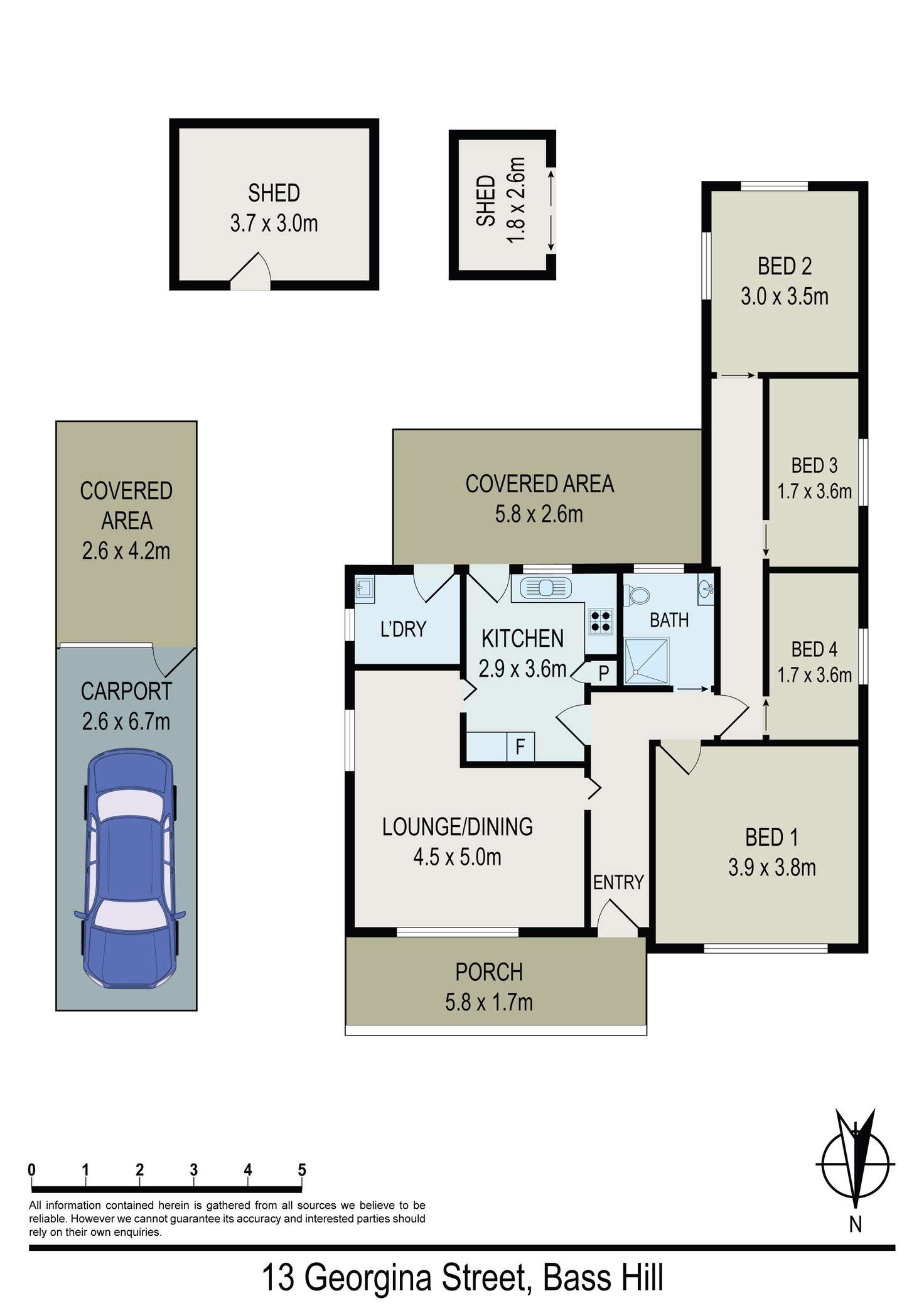 Floorplan of Homely house listing, 13 Georgina Street, Bass Hill NSW 2197