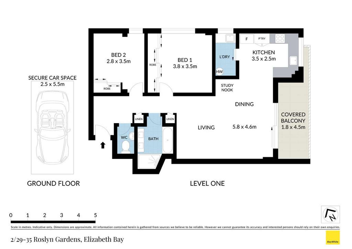 Floorplan of Homely apartment listing, 2/29-35 Roslyn Gardens, Elizabeth Bay NSW 2011