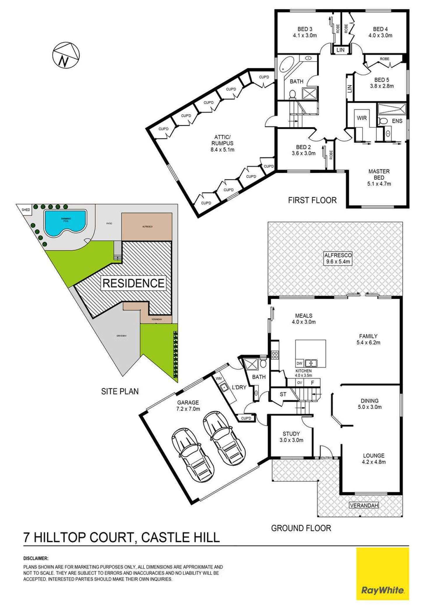 Floorplan of Homely house listing, 7 Hilltop Court, Castle Hill NSW 2154