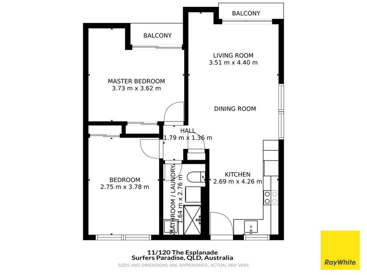 Floorplan of Homely apartment listing, 11/120 The Esplanade, Surfers Paradise QLD 4217