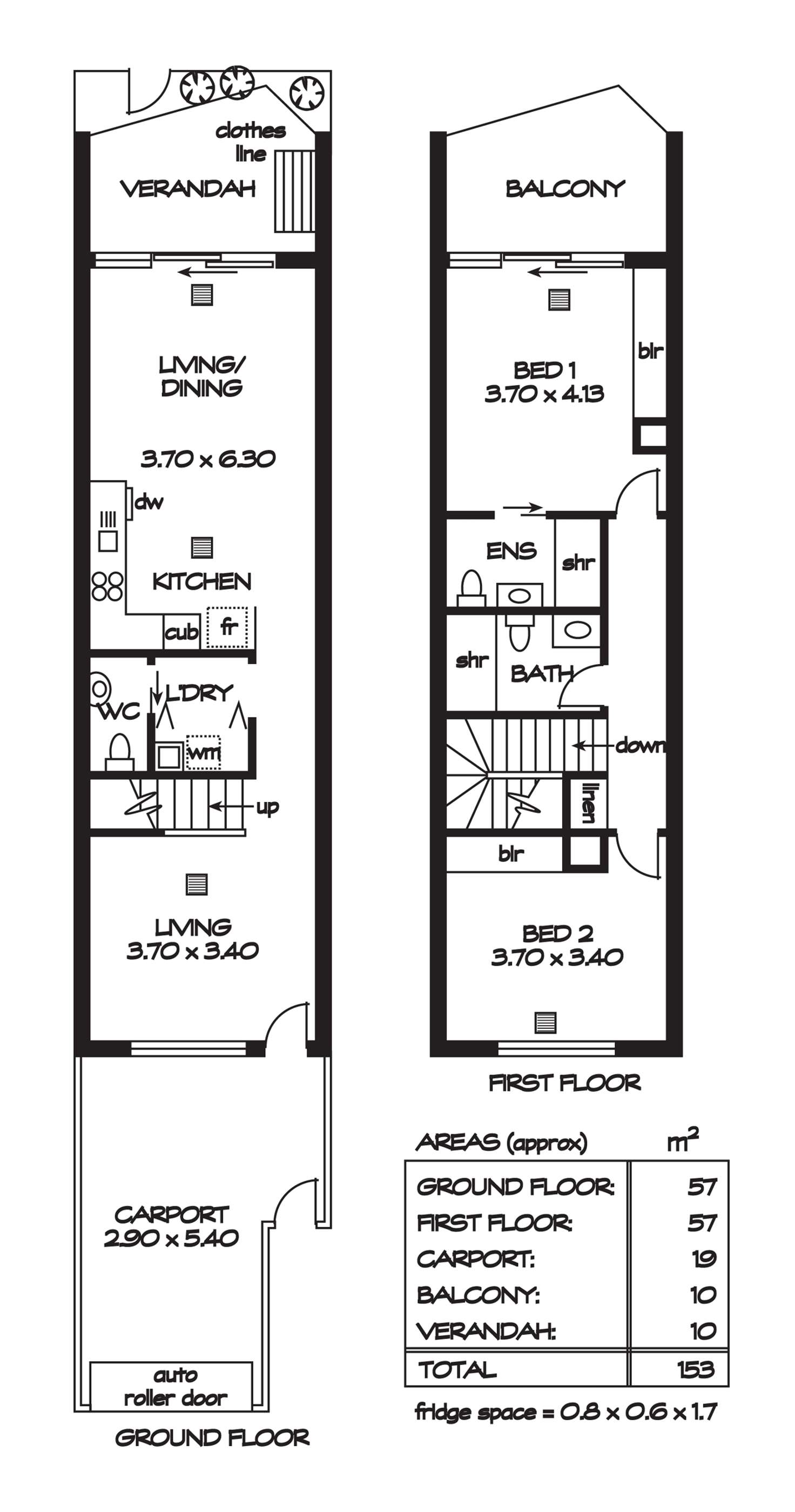 Floorplan of Homely townhouse listing, 6/8-10 Marcella Lane, Mawson Lakes SA 5095
