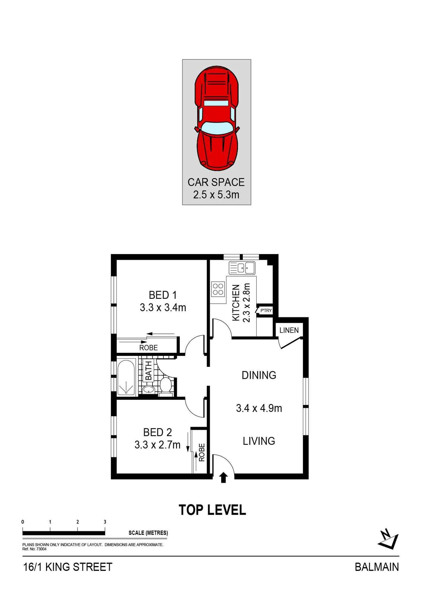 Floorplan of Homely apartment listing, 16/1 King Street, Balmain NSW 2041