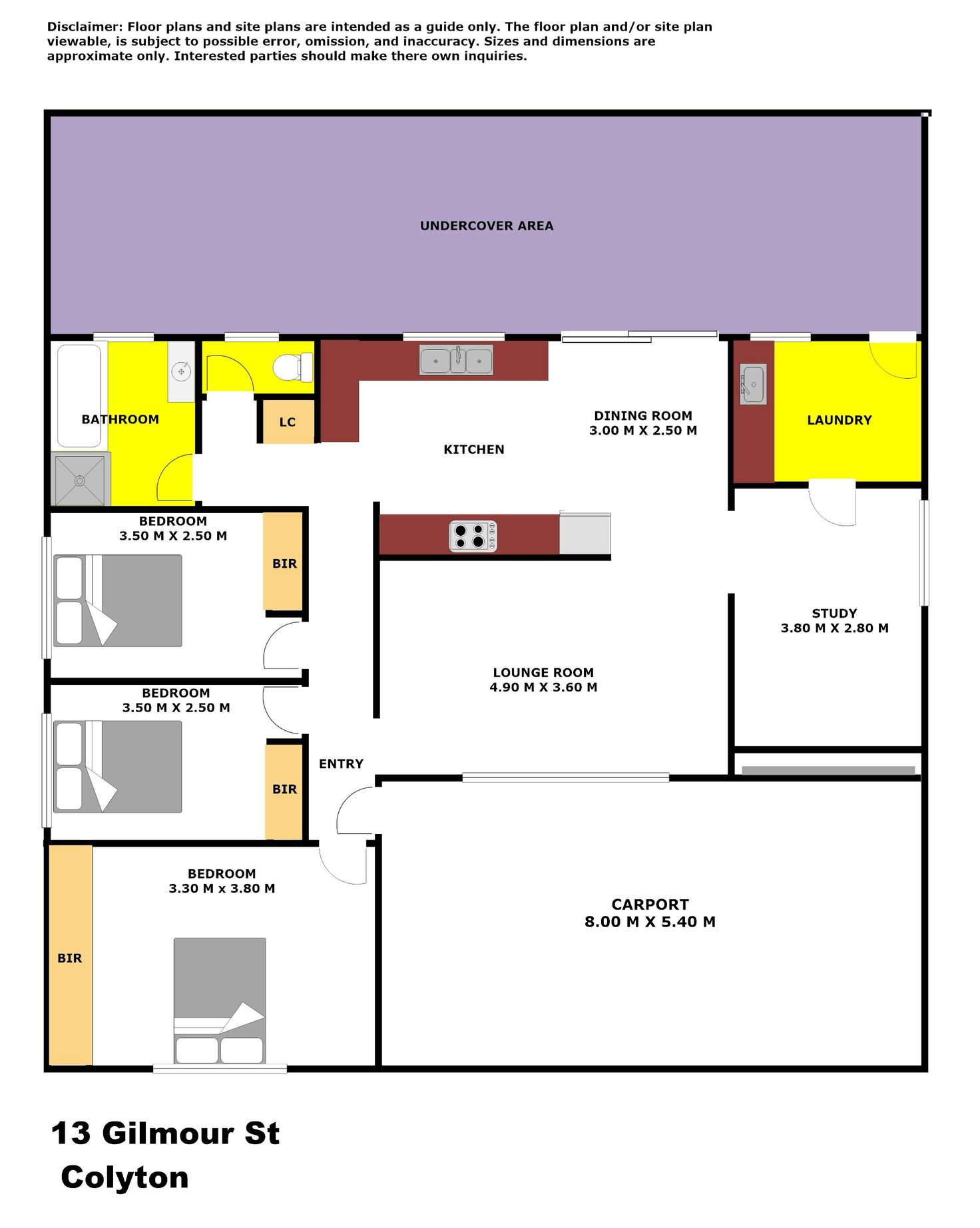 Floorplan of Homely house listing, 13 Gilmour Street, Colyton NSW 2760