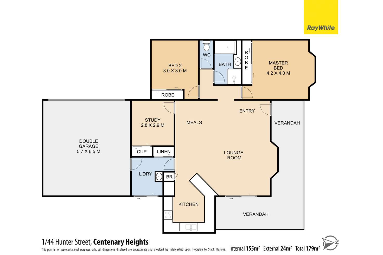 Floorplan of Homely unit listing, Unit 1/44 Hunter Street, Centenary Heights QLD 4350