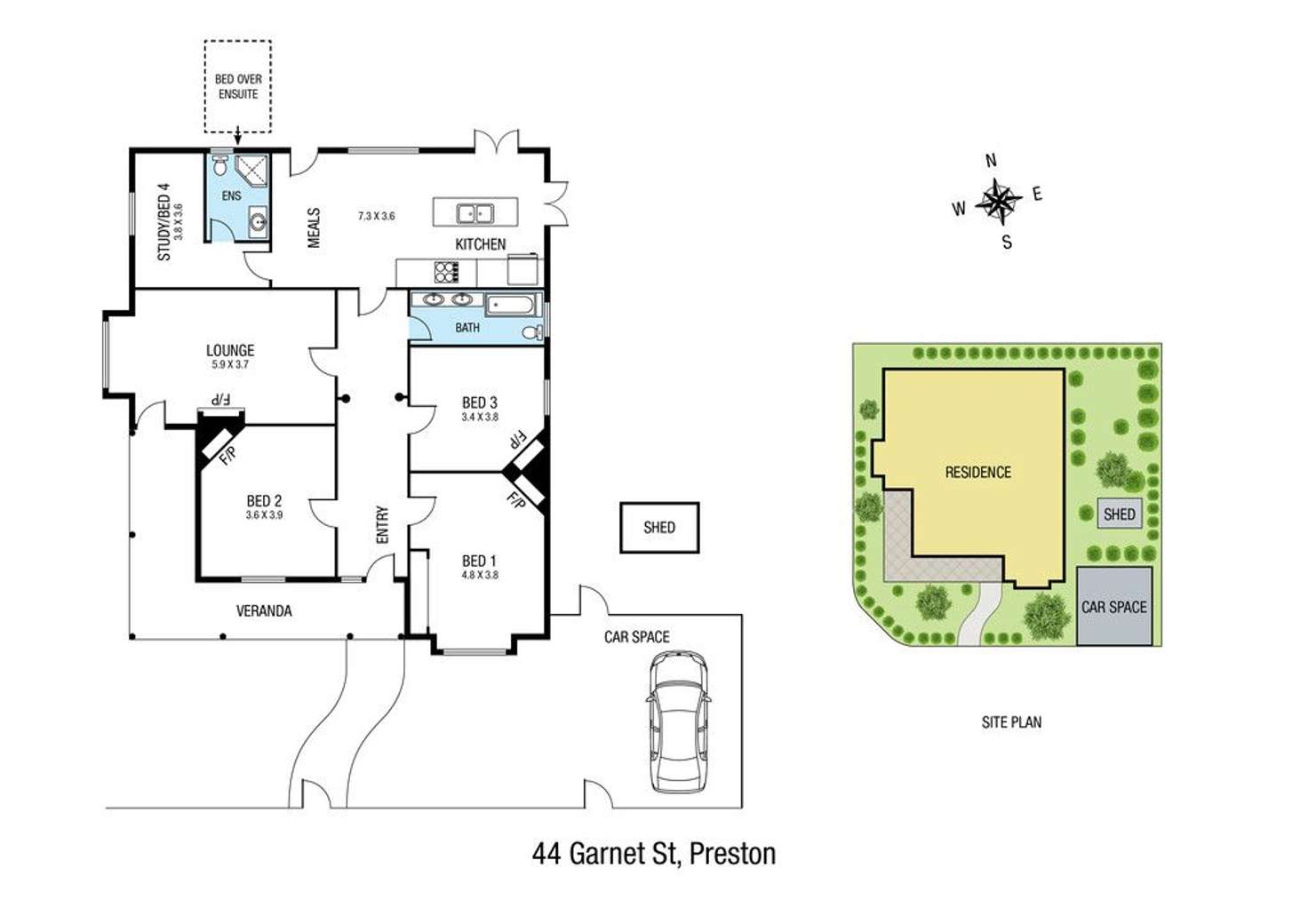 Floorplan of Homely house listing, 44 Garnet Street, Preston VIC 3072