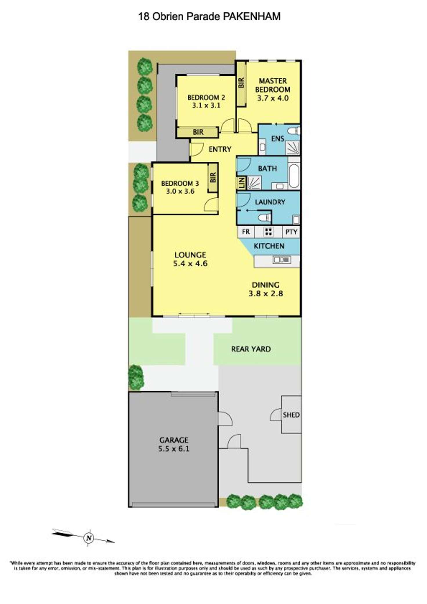 Floorplan of Homely house listing, 18 O'Brien Parade, Pakenham VIC 3810