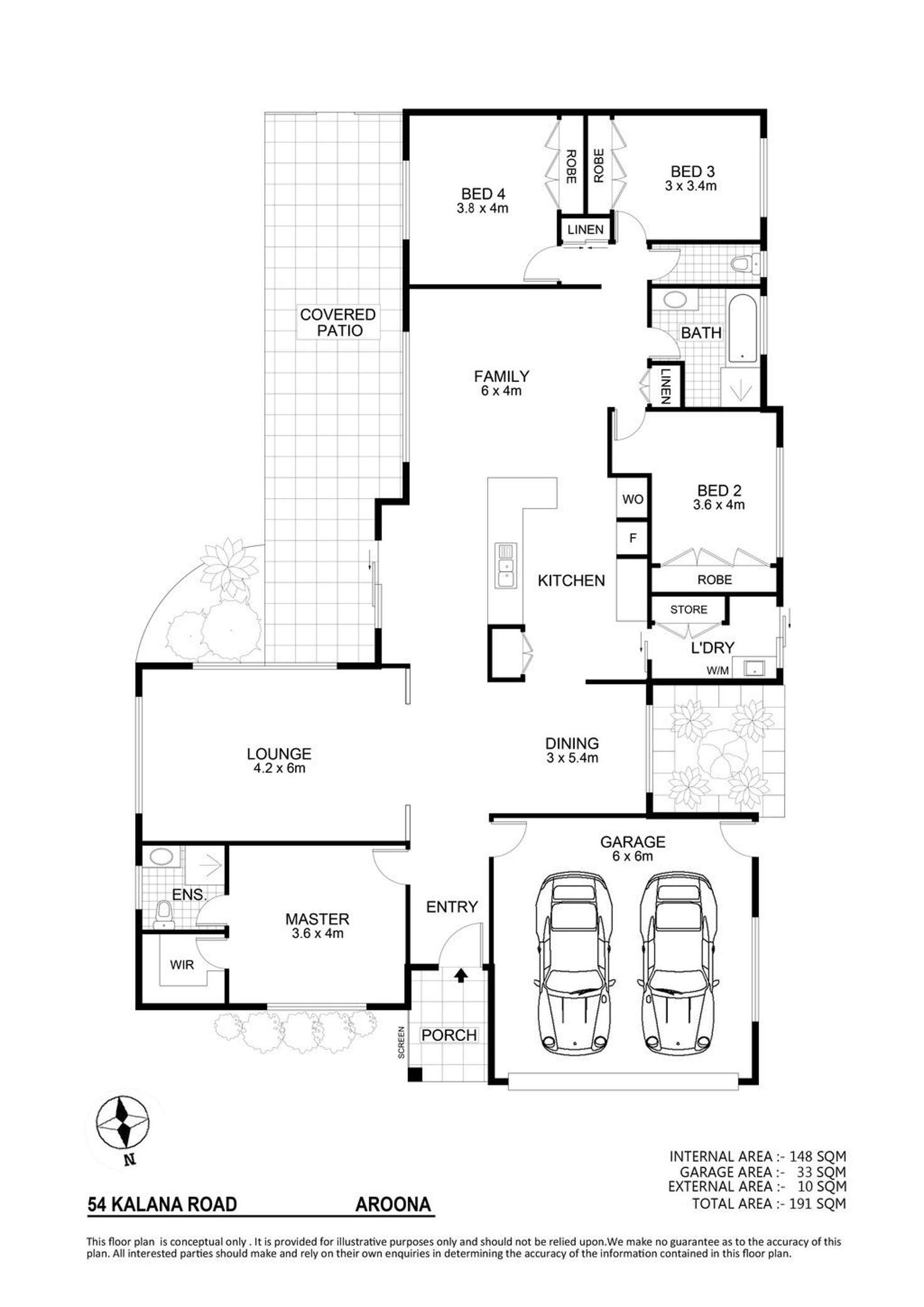 Floorplan of Homely house listing, 54 Kalana Road, Aroona QLD 4551