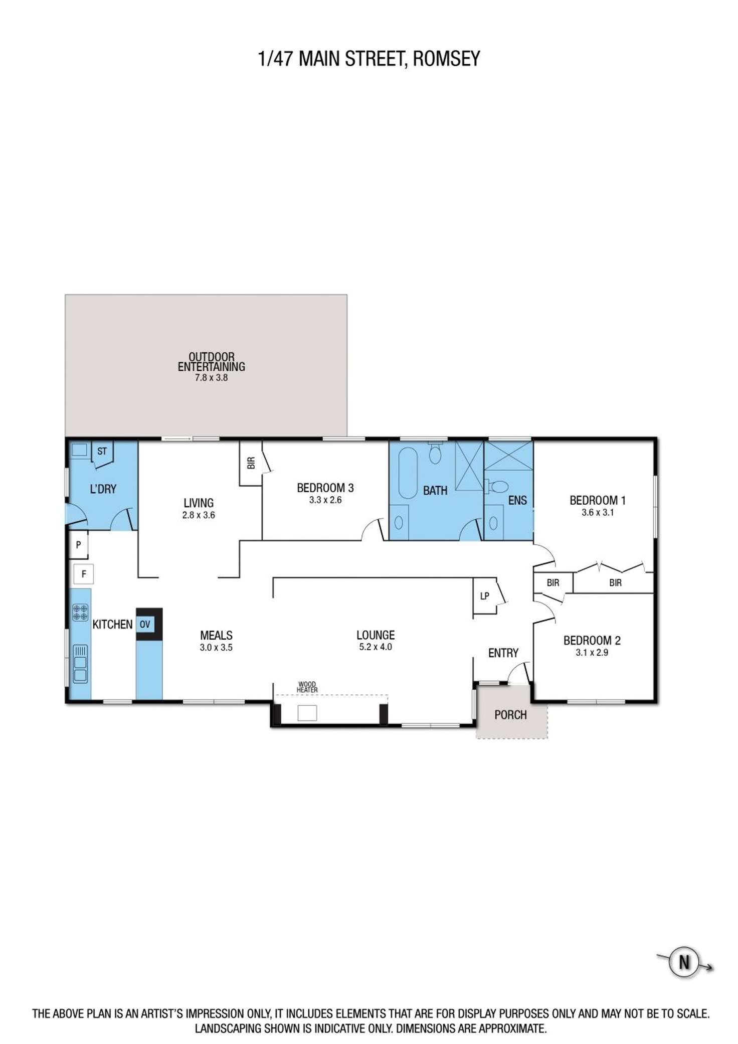 Floorplan of Homely house listing, 1/47 Main Street, Romsey VIC 3434