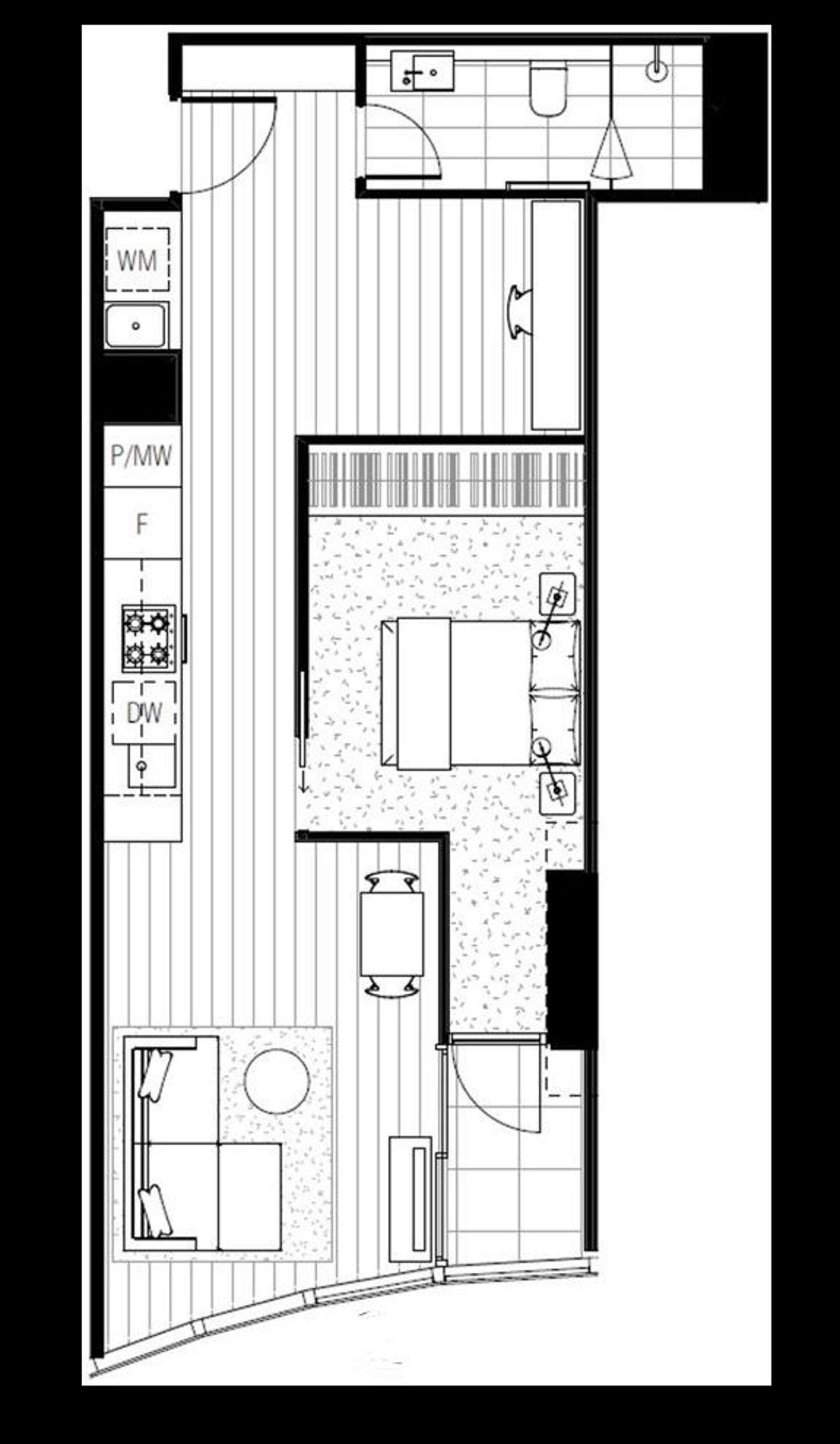 Floorplan of Homely apartment listing, A/70 Southbank Boulevard, Southbank VIC 3006