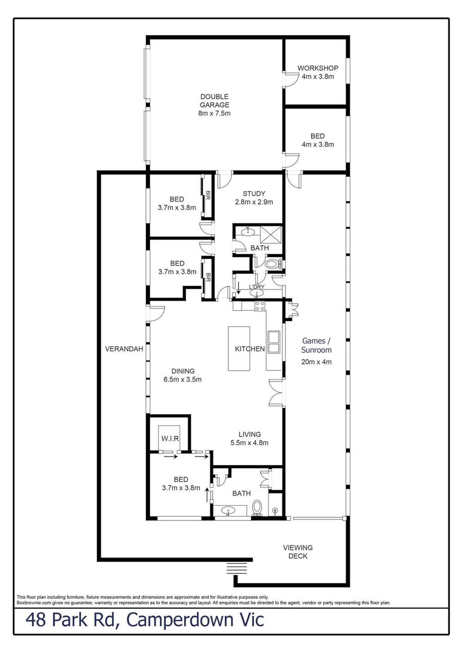 Floorplan of Homely house listing, 48 Park Road, Camperdown VIC 3260