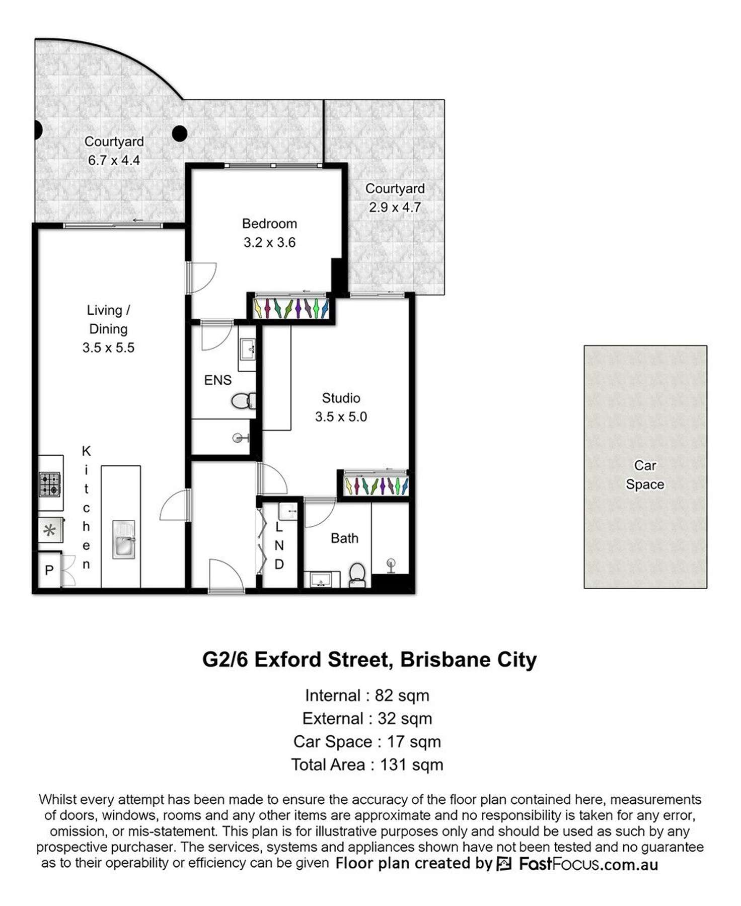 Floorplan of Homely apartment listing, G2/6 Exford Street, Brisbane City QLD 4000