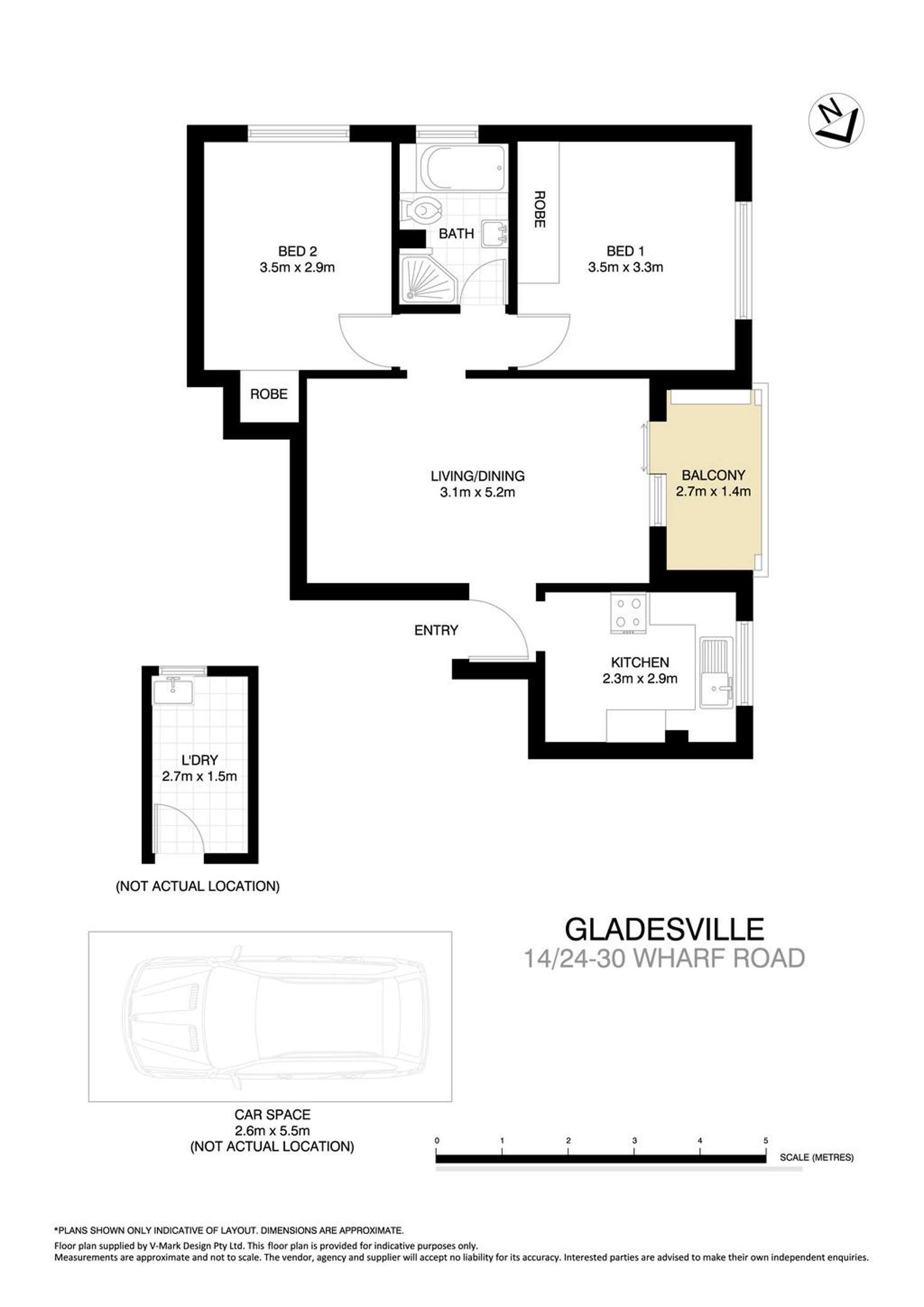 Floorplan of Homely unit listing, 14/24-30 Wharf Road, Gladesville NSW 2111