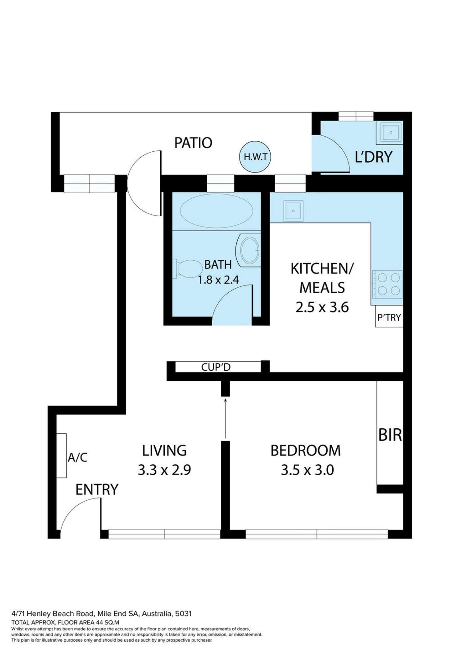 Floorplan of Homely house listing, 4/71 Henley Beach Road, Henley Beach SA 5022
