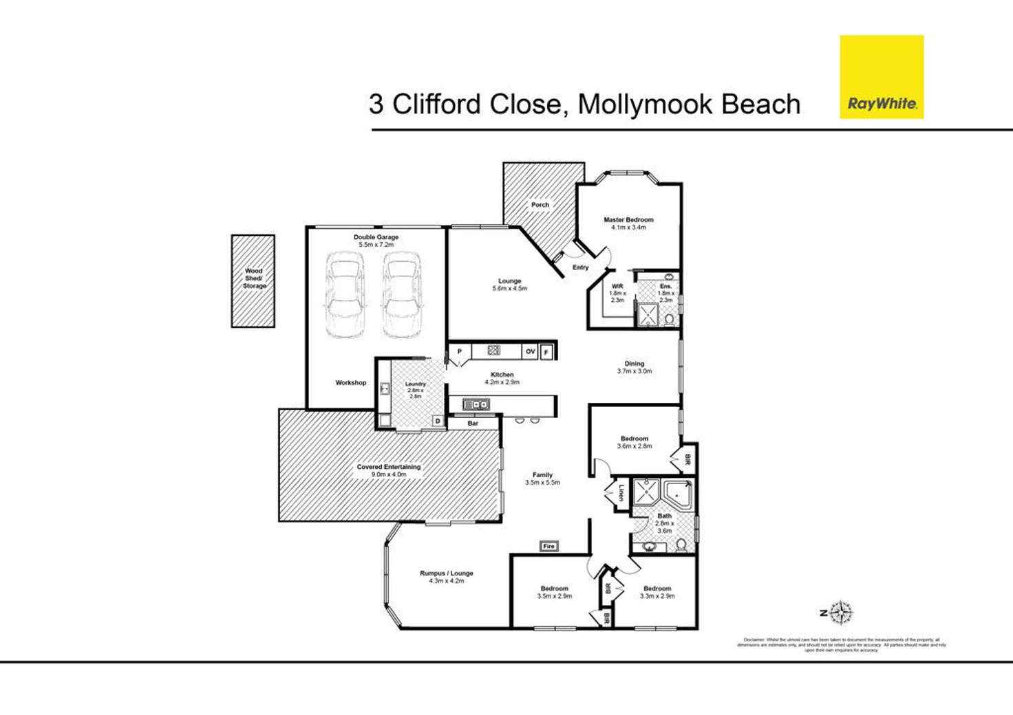 Floorplan of Homely house listing, 3 Clifford Close, Mollymook NSW 2539