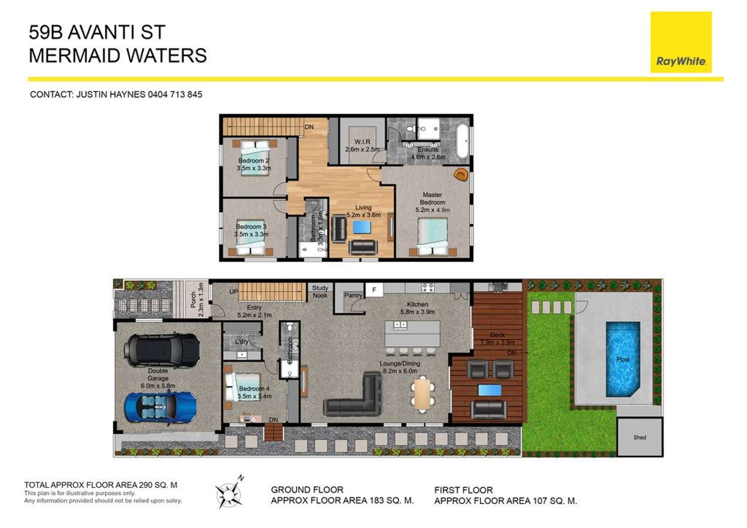 Floorplan of Homely house listing, 59B Avanti Street, Mermaid Waters QLD 4218
